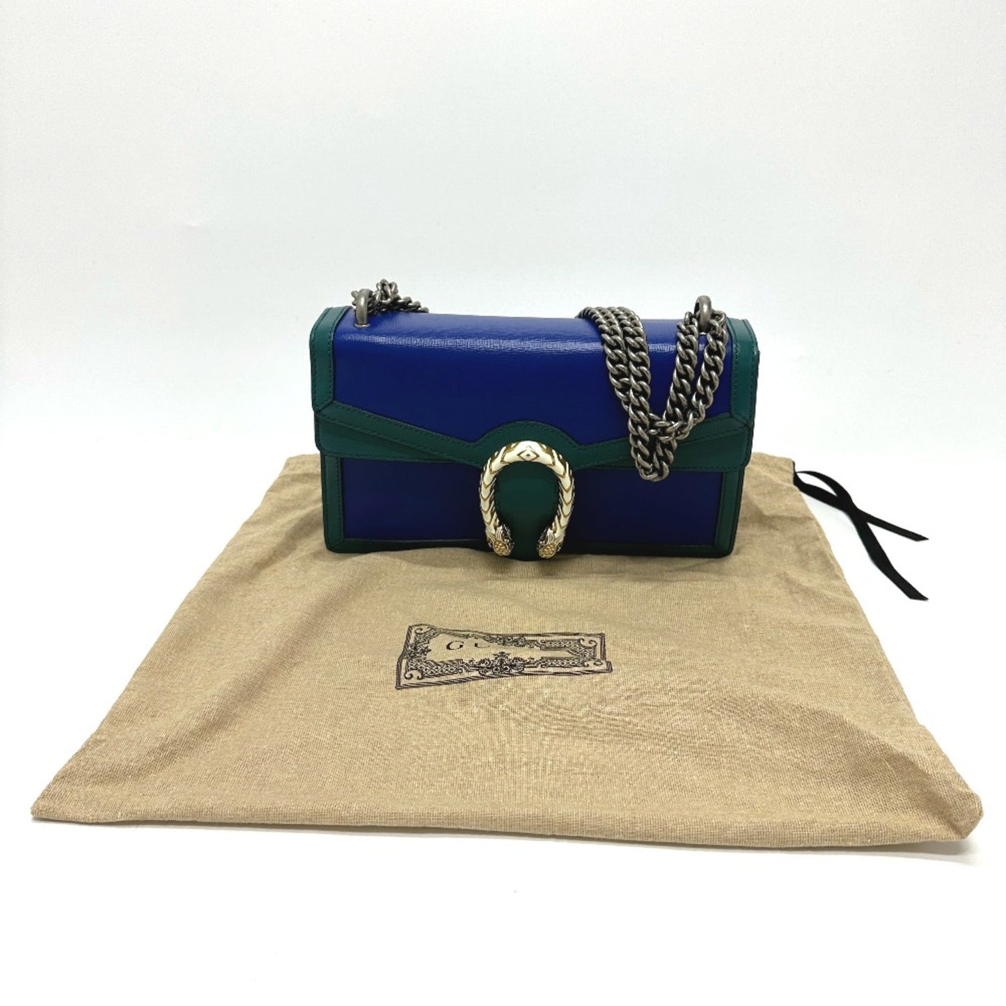 Gucci Blue Leather Shoulder Bag ( )