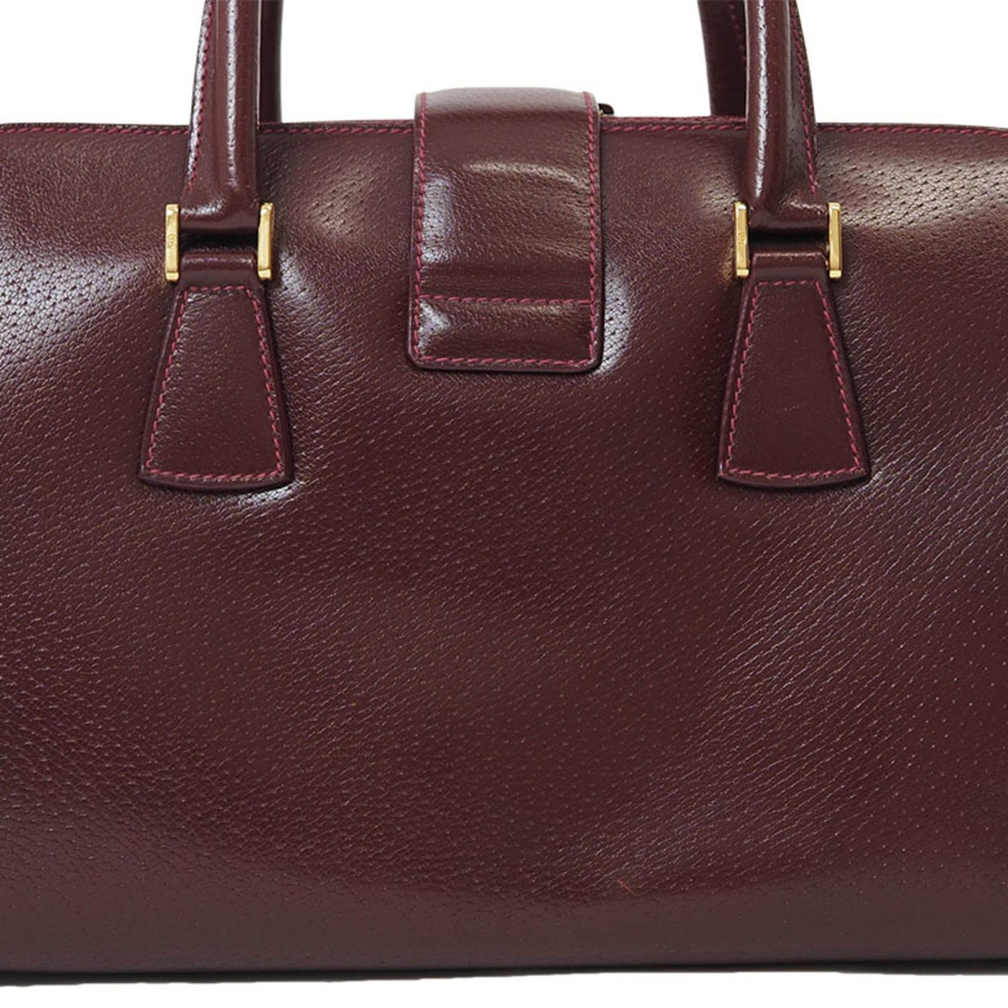 Gucci Bordeaux Leather Handbag ( )
