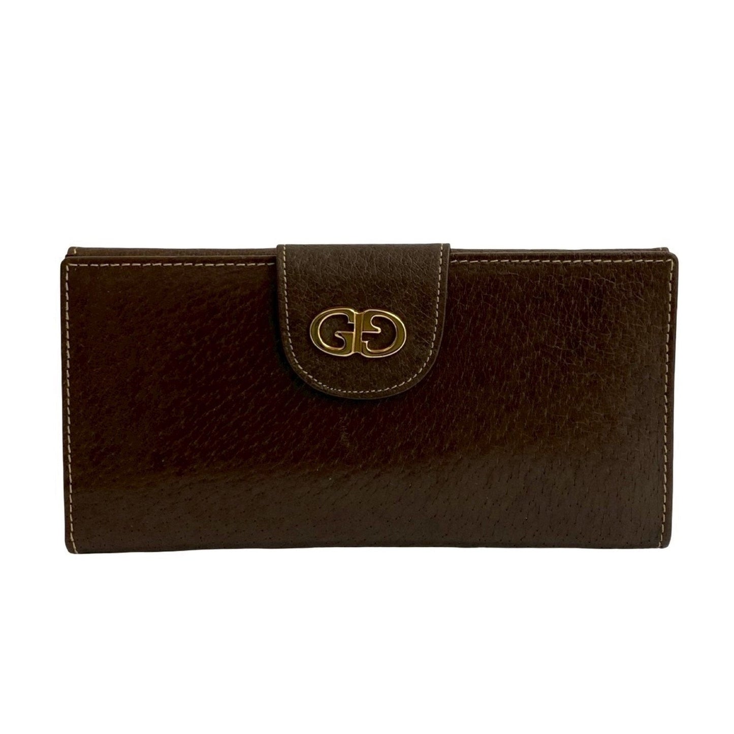 Gucci Brown Leather Long Wallet (Bi-Fold) ( )