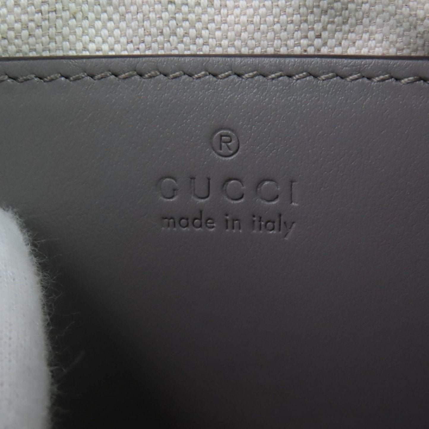 Gucci Gray Leather Handbag Shoulder Bag ( )
