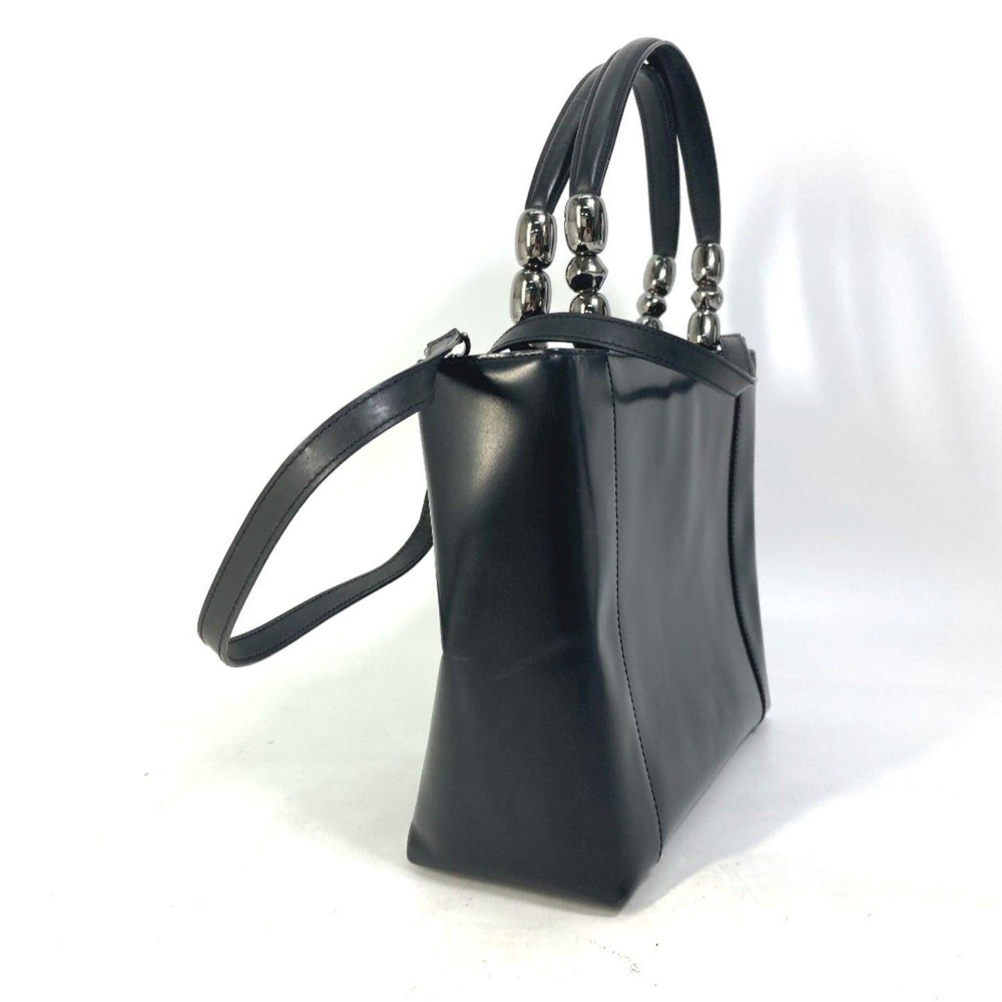 Christian Dior Black Leather Handbag ()