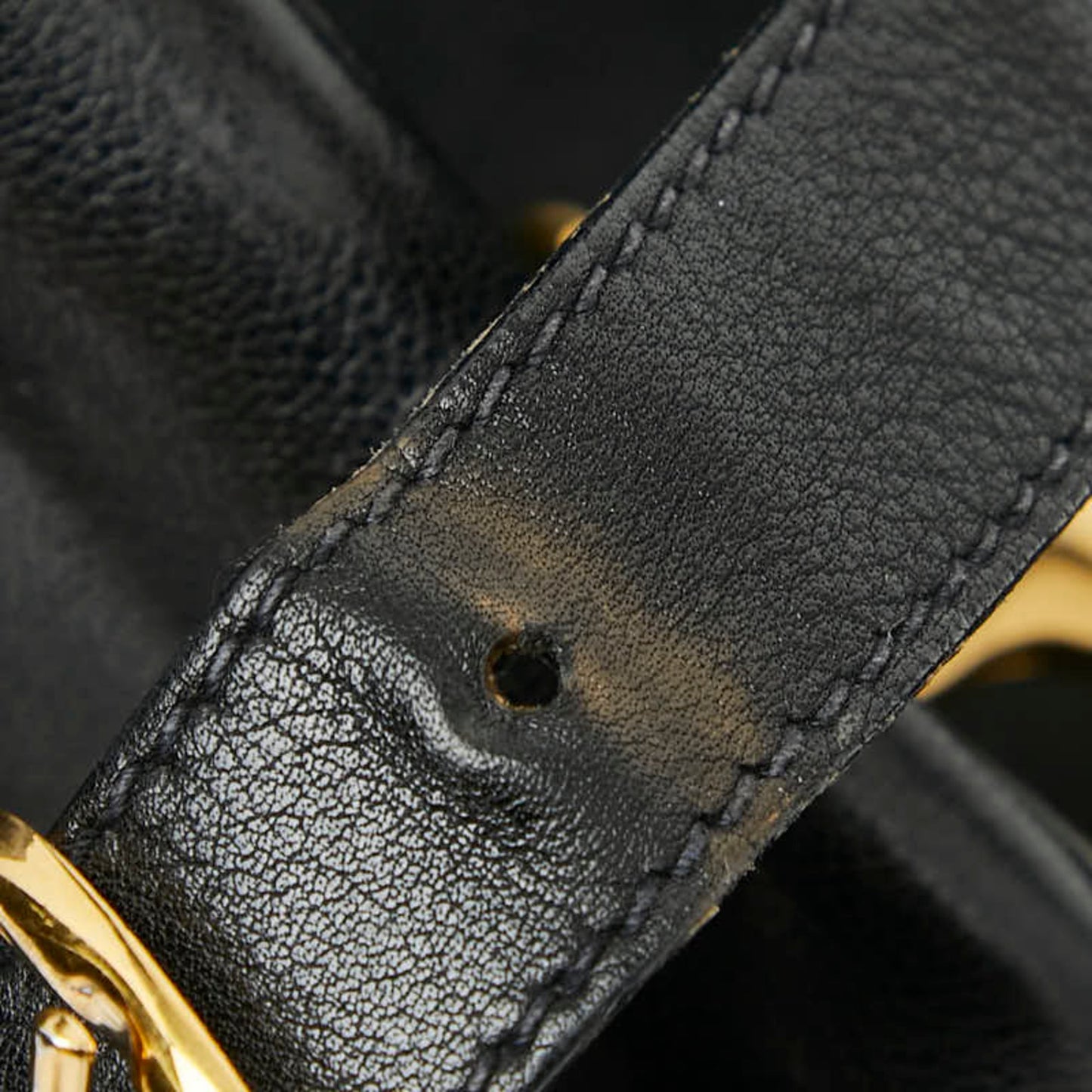 Gucci Black Leather Shoulder Bag Sling Bag ( )