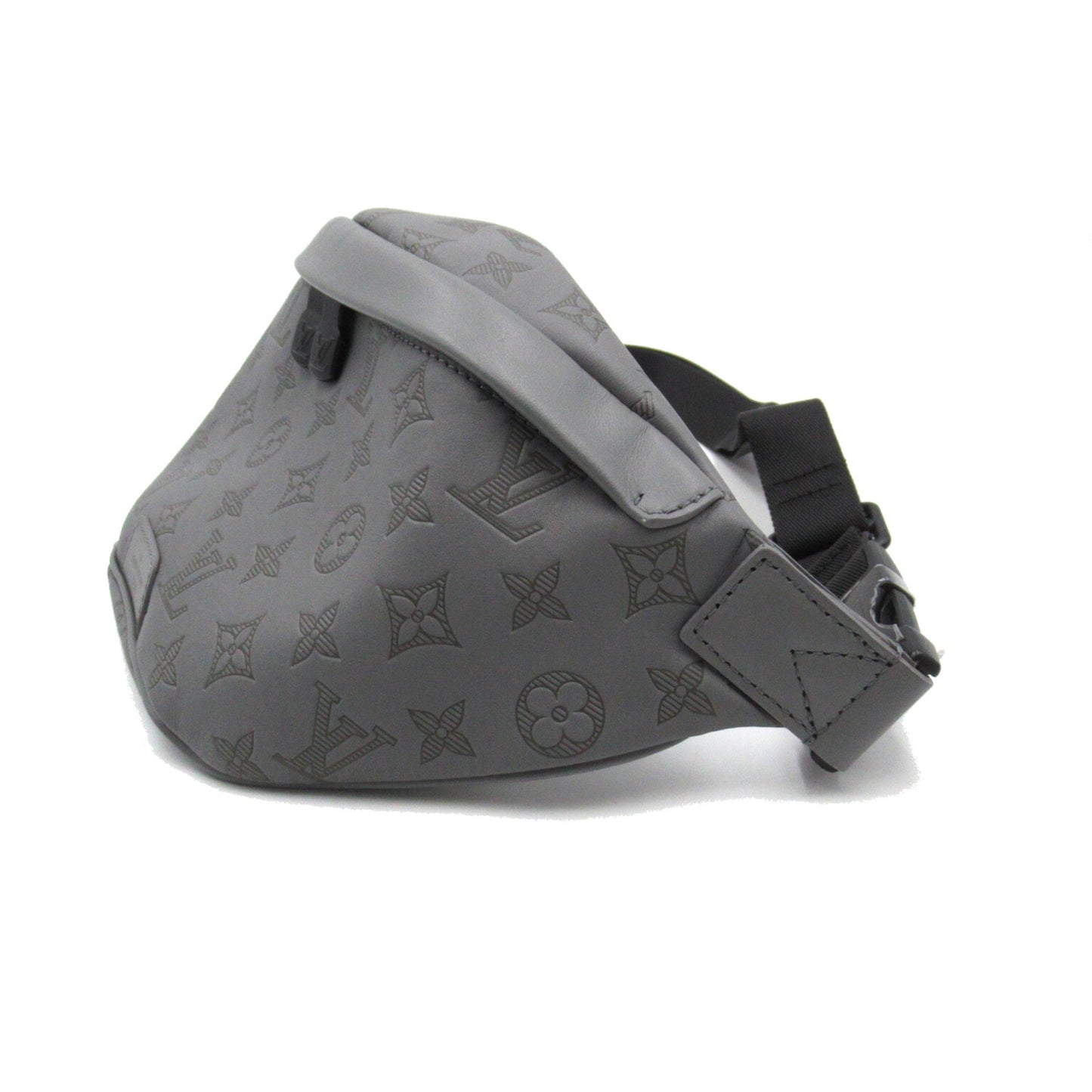 LOUIS VUITTON Discovery Bumbag PM Gray Monogram Shadow leather