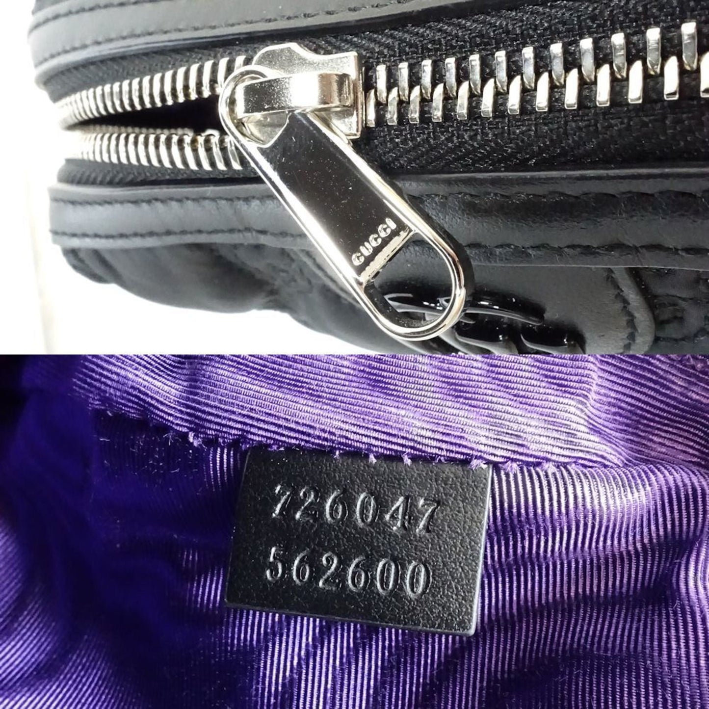 Gucci Black Nylon Leather Pouch Wash Bag ( )