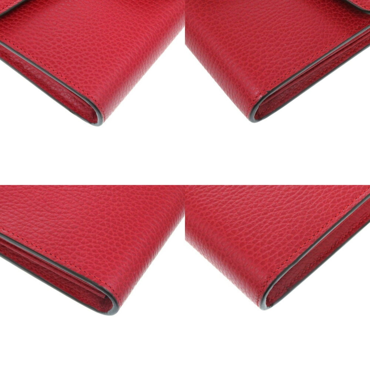 Gucci Red Color Leather Chain/Shoulder Wallet ( )