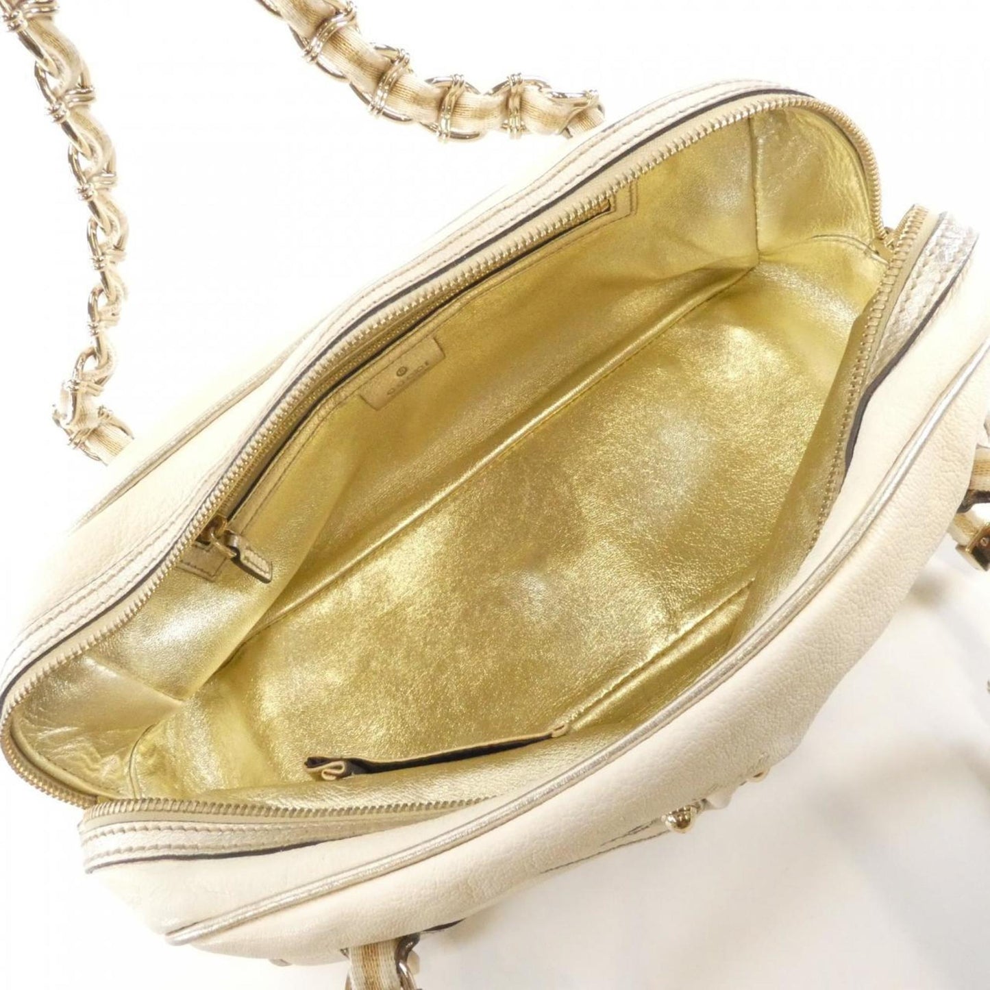 Gucci Ivory Leather Shoulder Bag ( )