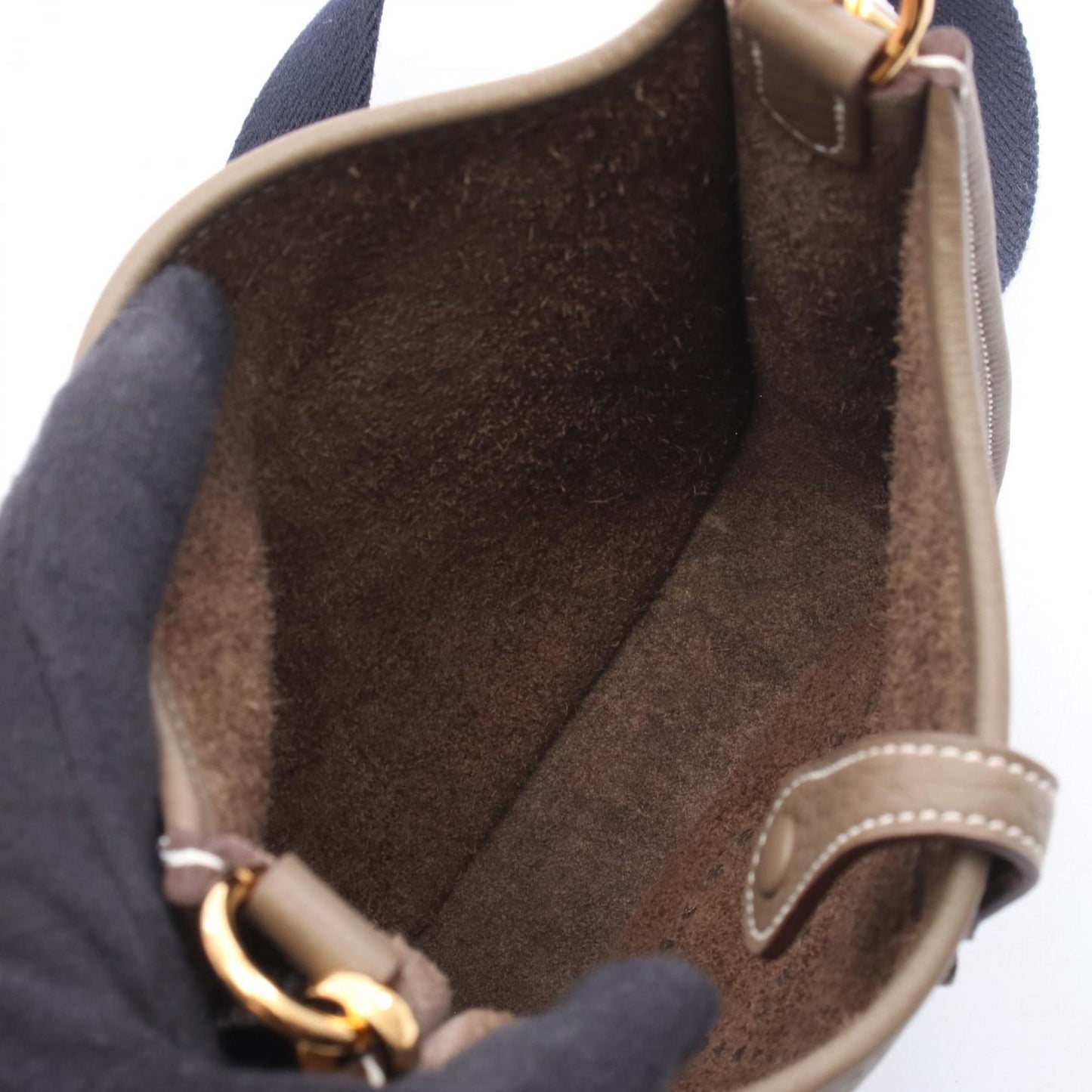 Hermes Brown Taurillon Clemence Leather Shoulder Bag ( )