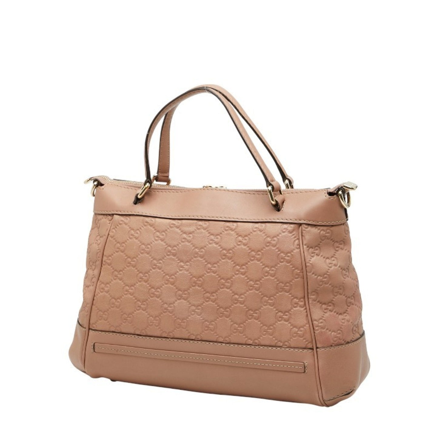 Gucci Pink Beige Leather Handbag Shoulder Bag ( )