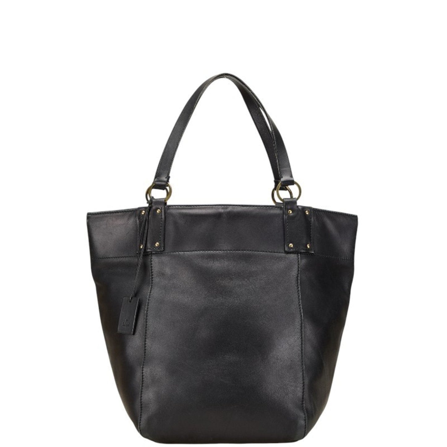 Gucci Black Leather Handbag Tote Bag ( )