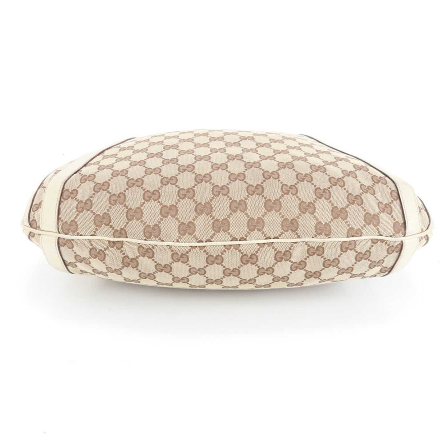 Gucci Brown White Leather Canvas Shoulder Bag ( )