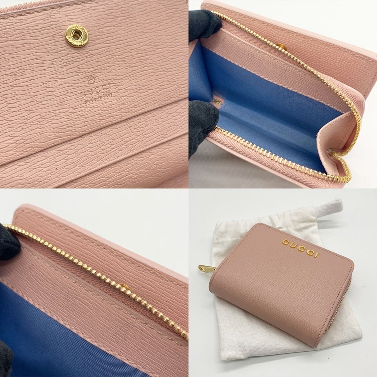 Gucci Light Pink Leather Coin Purse/Coin Case ( )