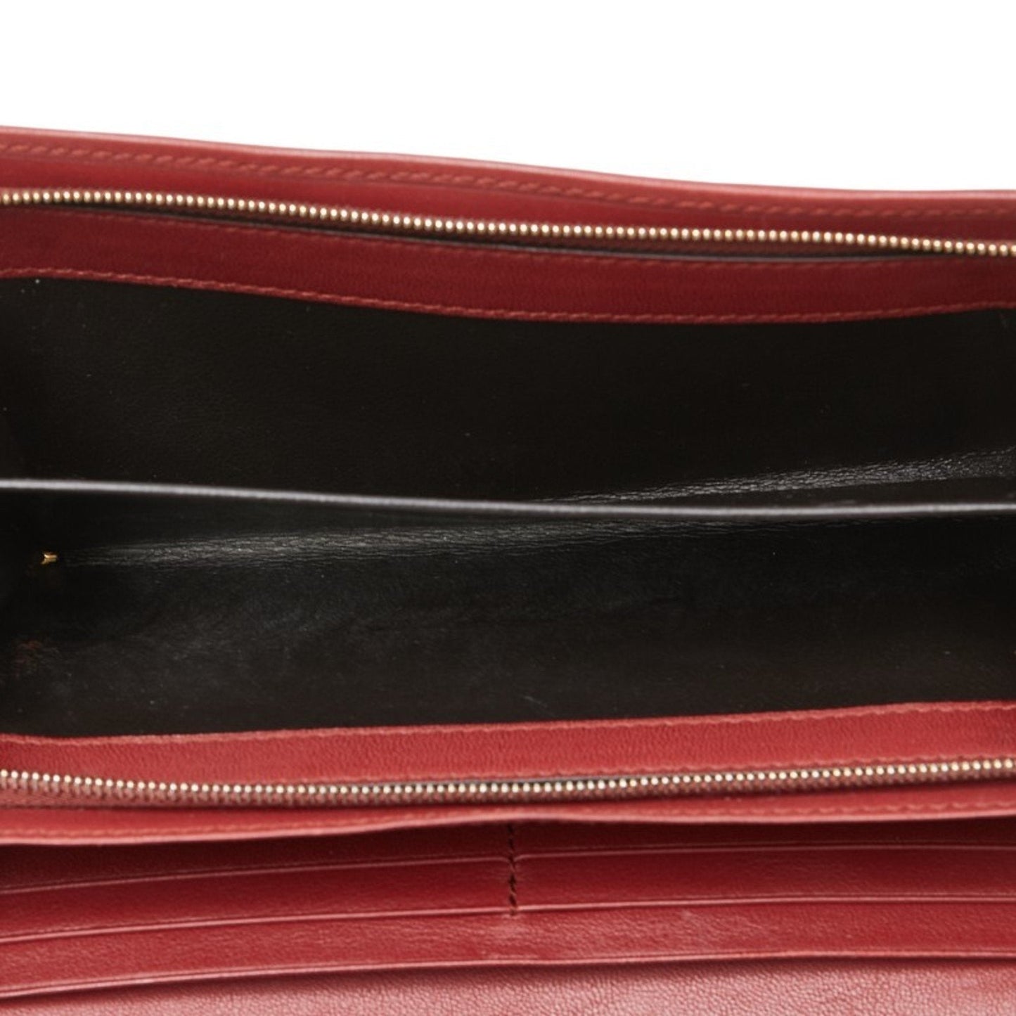 Gucci Beige Red Color Canvas Leather Long Wallet (Bi-Fold) ( )