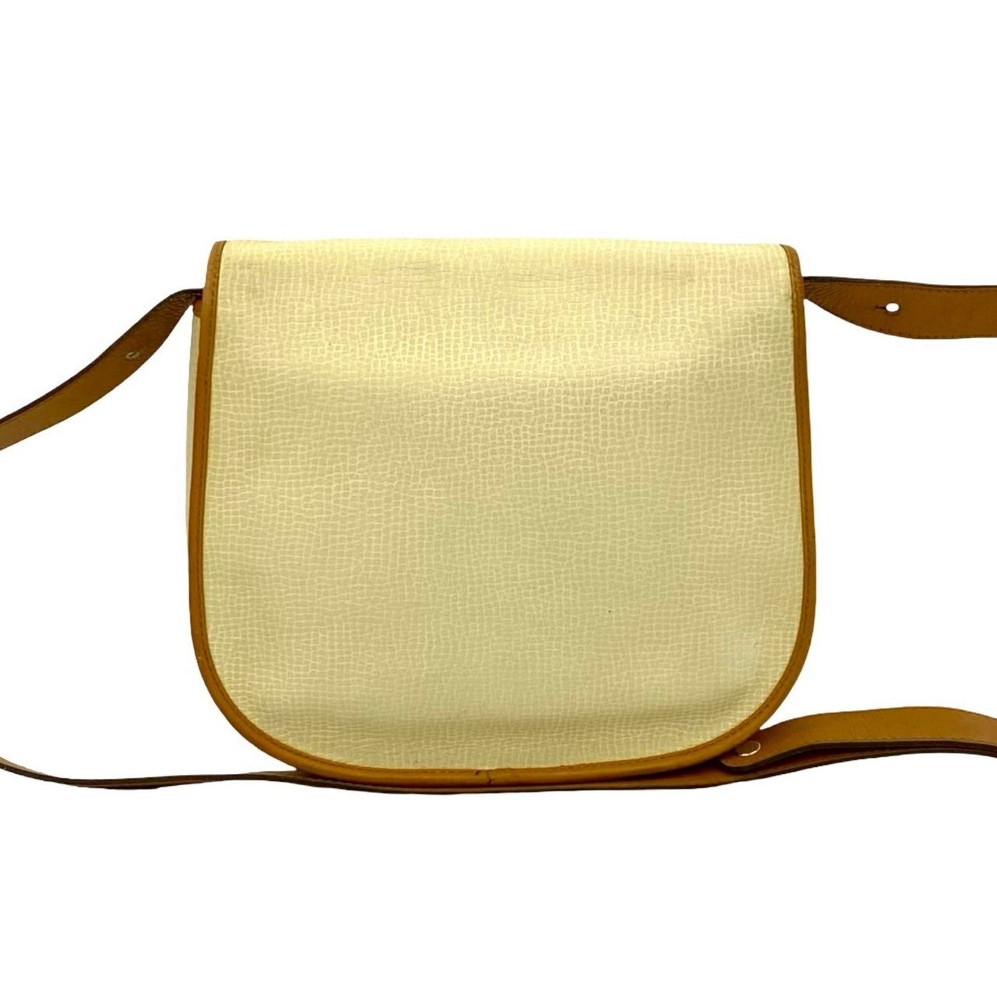 Christian Dior Brown White Leather Pochette Shoulder Bag ()