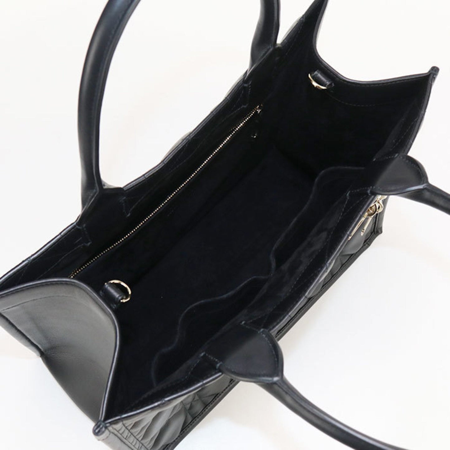 Christian Dior Black Leather Tote Bag ()