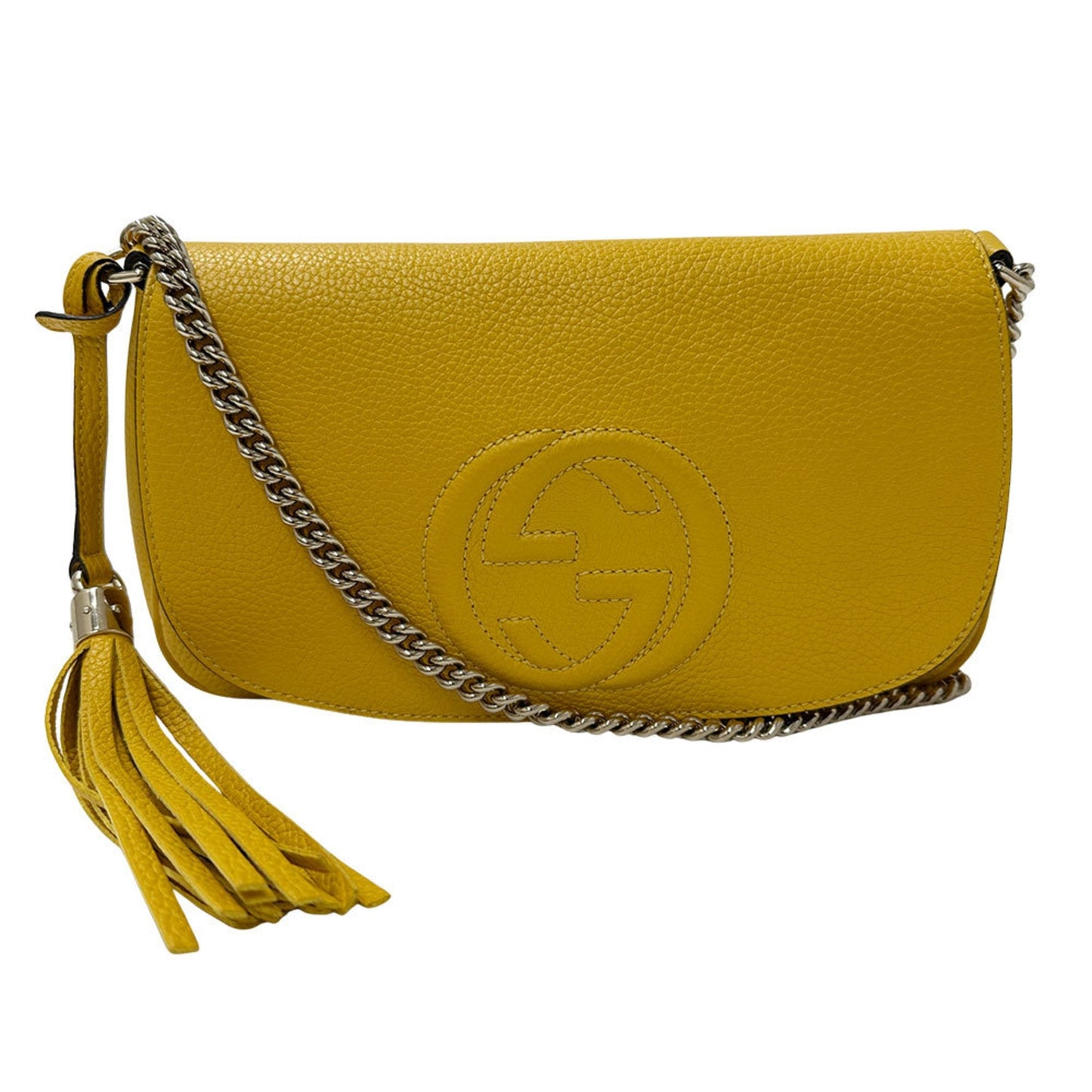 Gucci Soho Yellow Leather Shoulder Bag ( )
