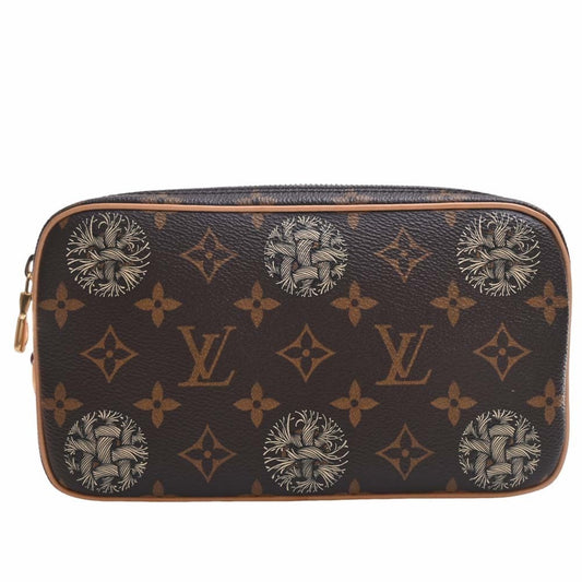 LOUIS VUITTON Christopher Nemeth Collaboration Monogram Pochette Volga Clutch Bag Second M61323 Brown Women's