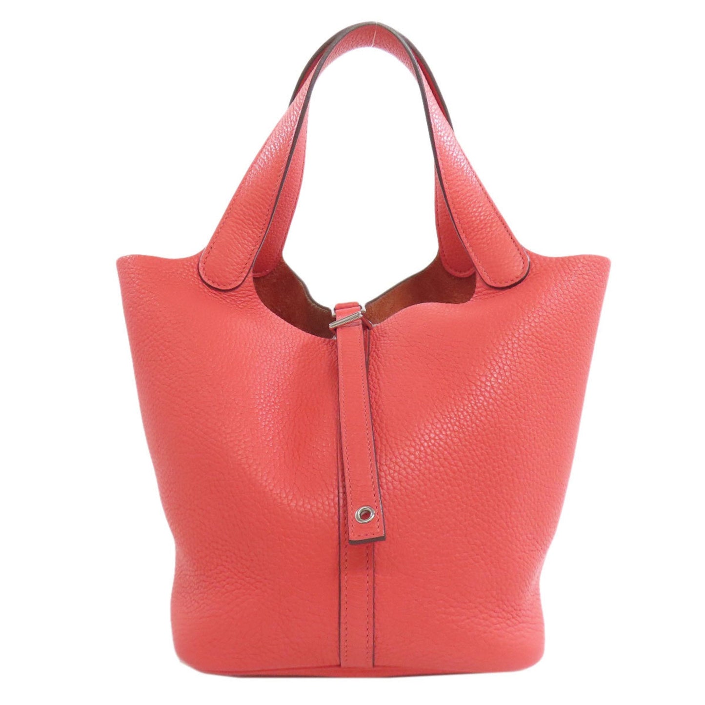 Hermes Red Color Taurillon Clemence Leather Handbag ( )
