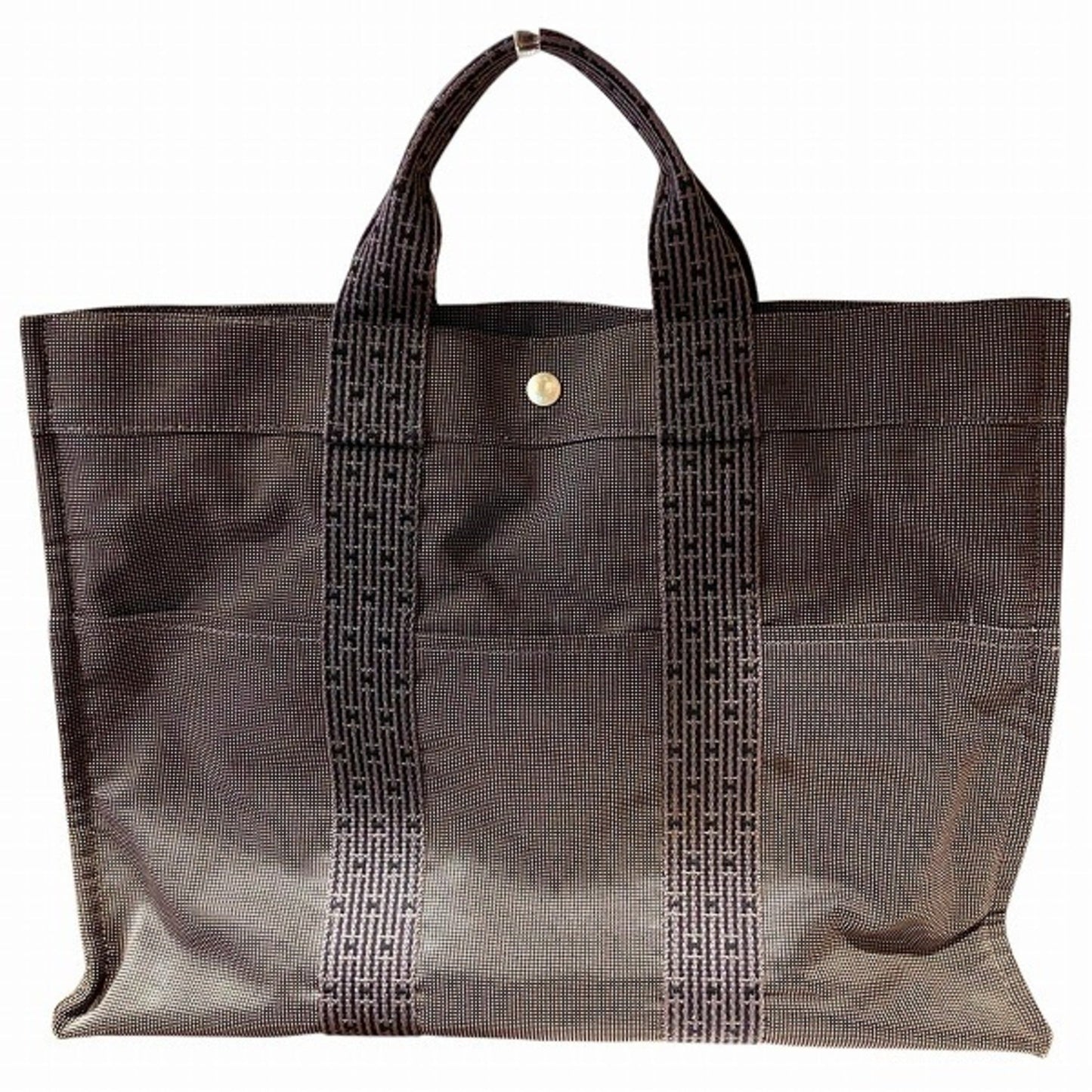 Hermes Gray Canvas Tote Bag ( )