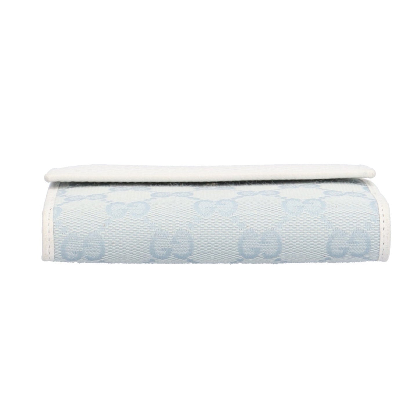 Gucci Light Blue White Gg Canvas Leather Wallet (Bi-Fold) ( )