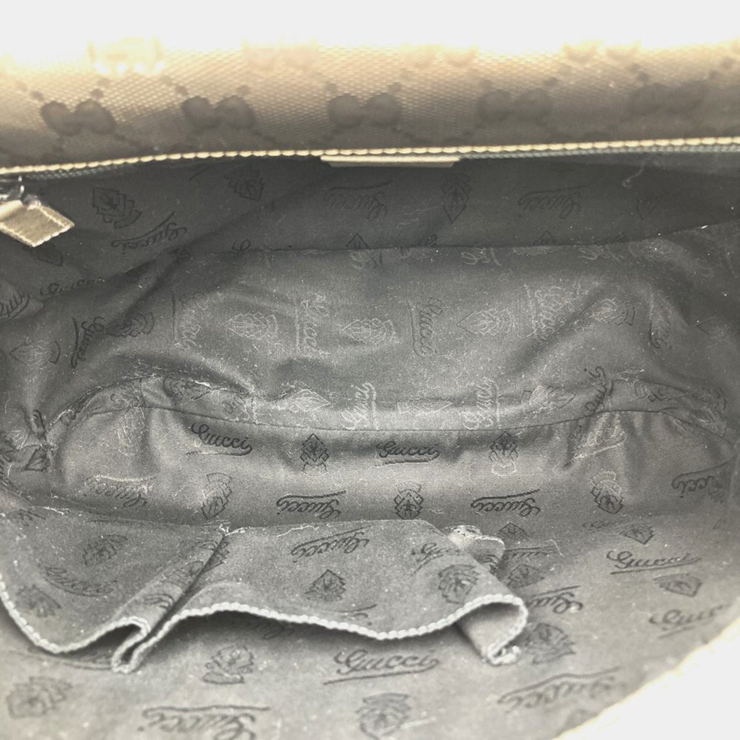 Gucci Gg ImprimÃ© Brown Metallic Gg ImprimÃ© Shoulder Bag ( )