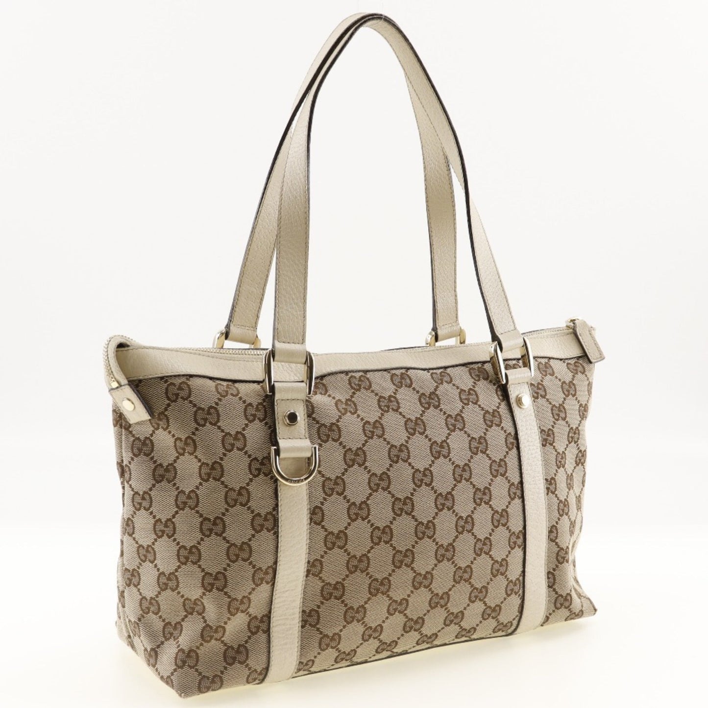 Gucci Leather Canvas Tote