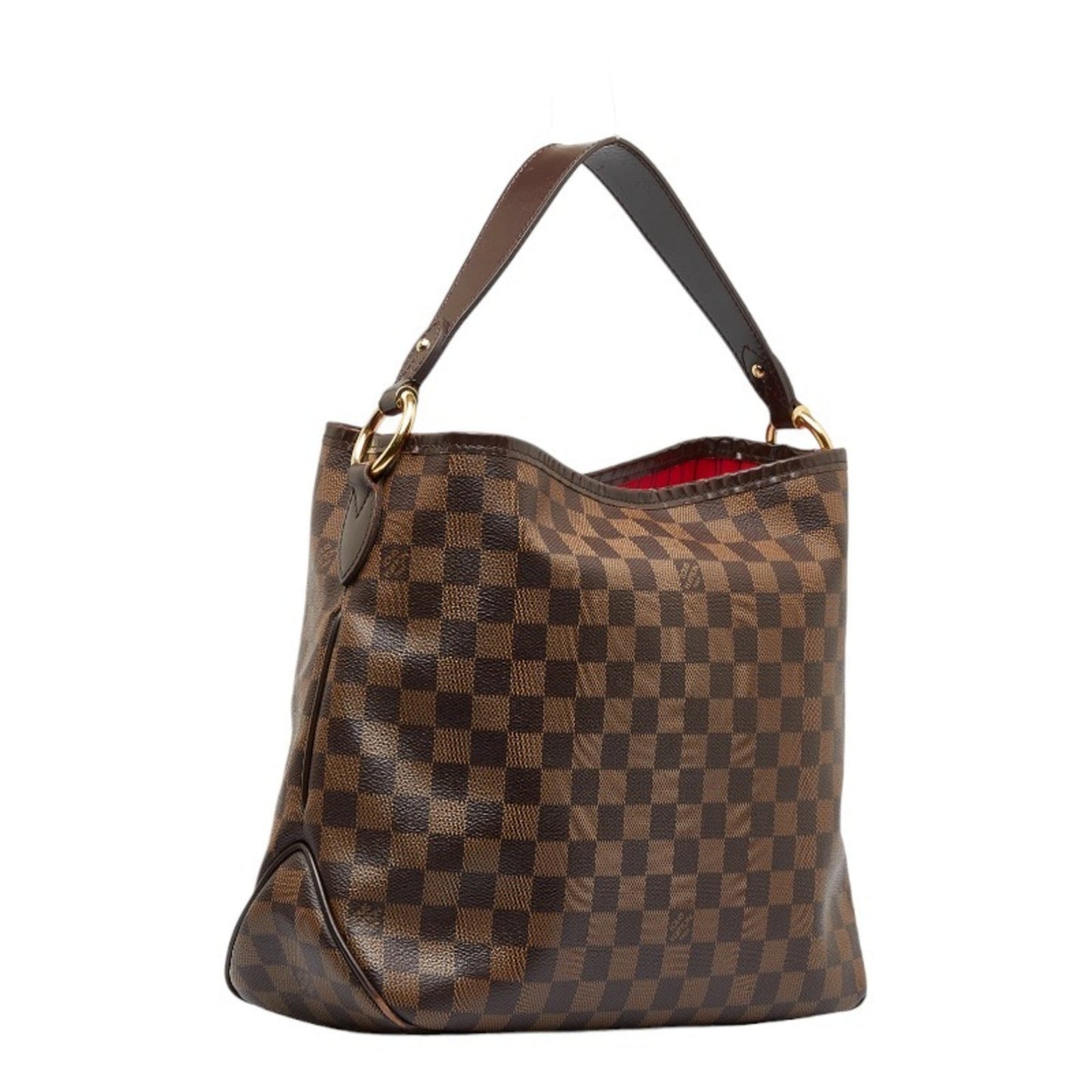 LOUIS VUITTON Damier Delightful PM Shoulder Bag N41459 Brown PVC Leather Women's