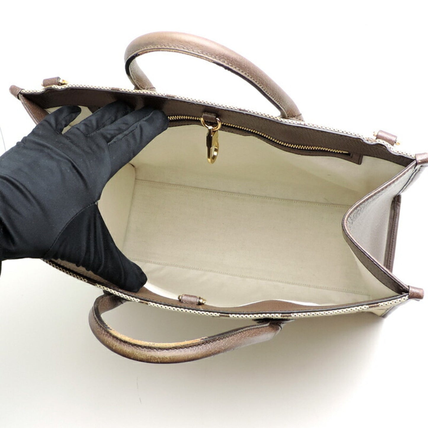 Gucci Beige Leather Tote Bag ( )