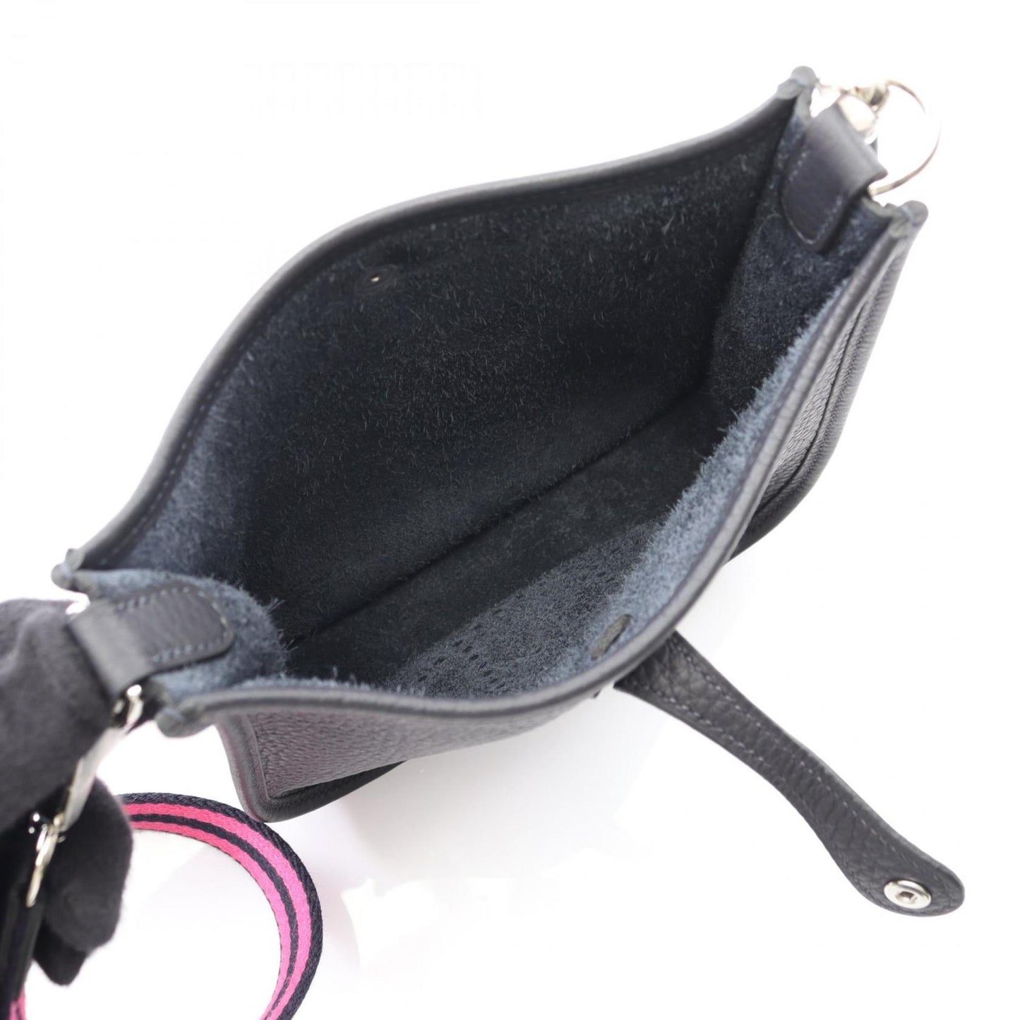 Hermes Navy Taurillon Clemence Leather Shoulder Bag ( )