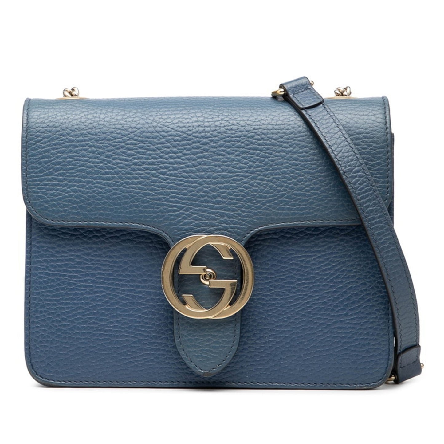 Gucci Blue Leather Shoulder Bag ( )
