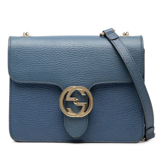 Gucci Blue Leather Shoulder Bag ( )