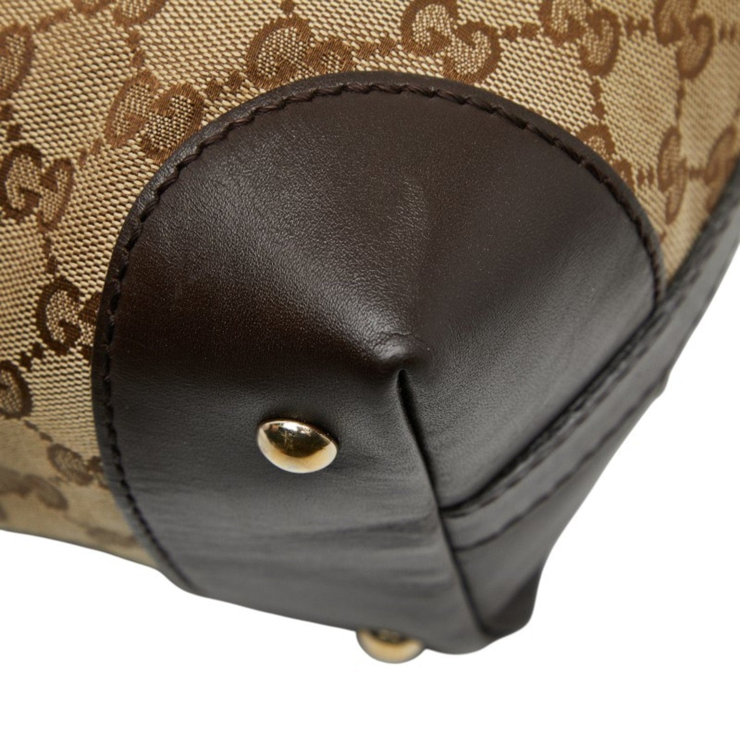 Gucci Beige Multi-Color Canvas Leather Handbag Shoulder Bag ( )