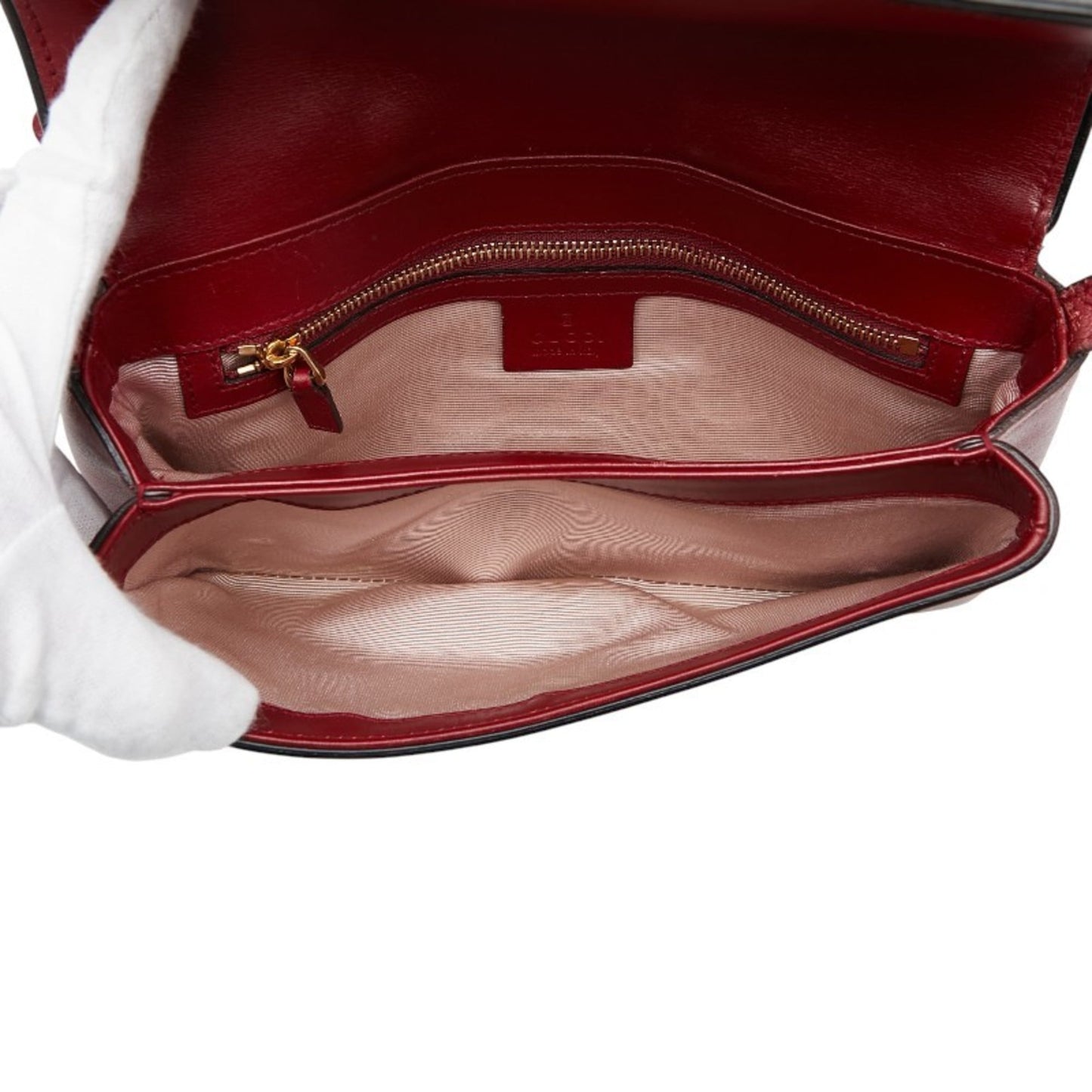 Gucci Black Red Color Leather Shoulder Bag ( )