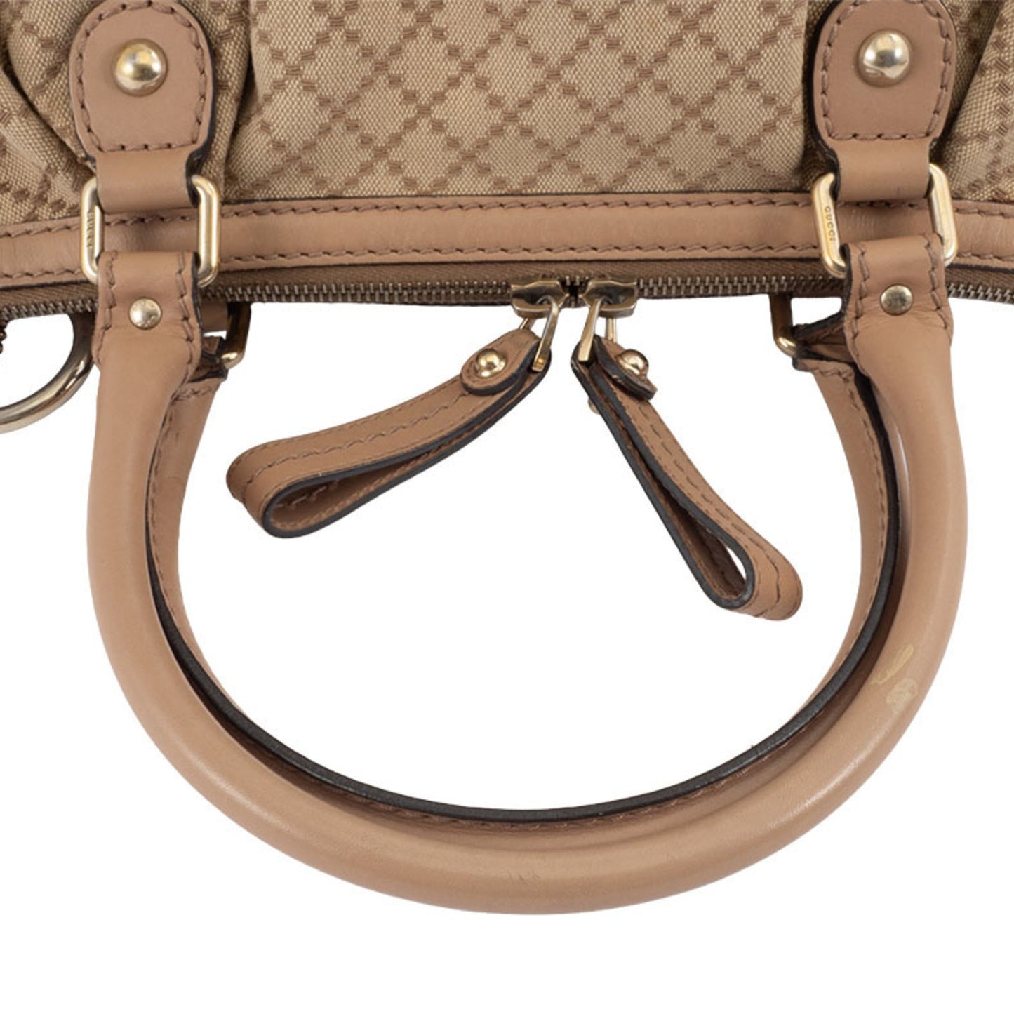 Gucci Diamante Beige Canvas Leather Handbag Shoulder Bag ( )