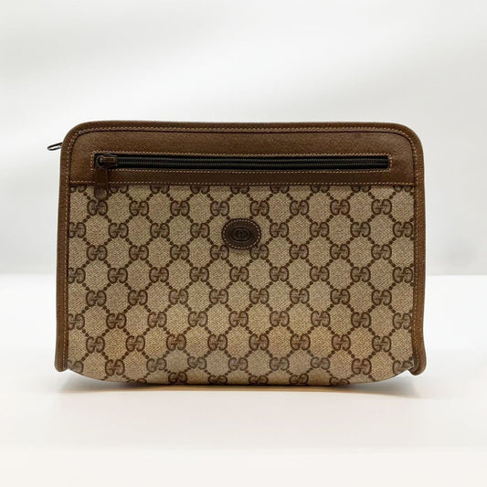Gucci Brown Gg Plus Clutch Bag ( )