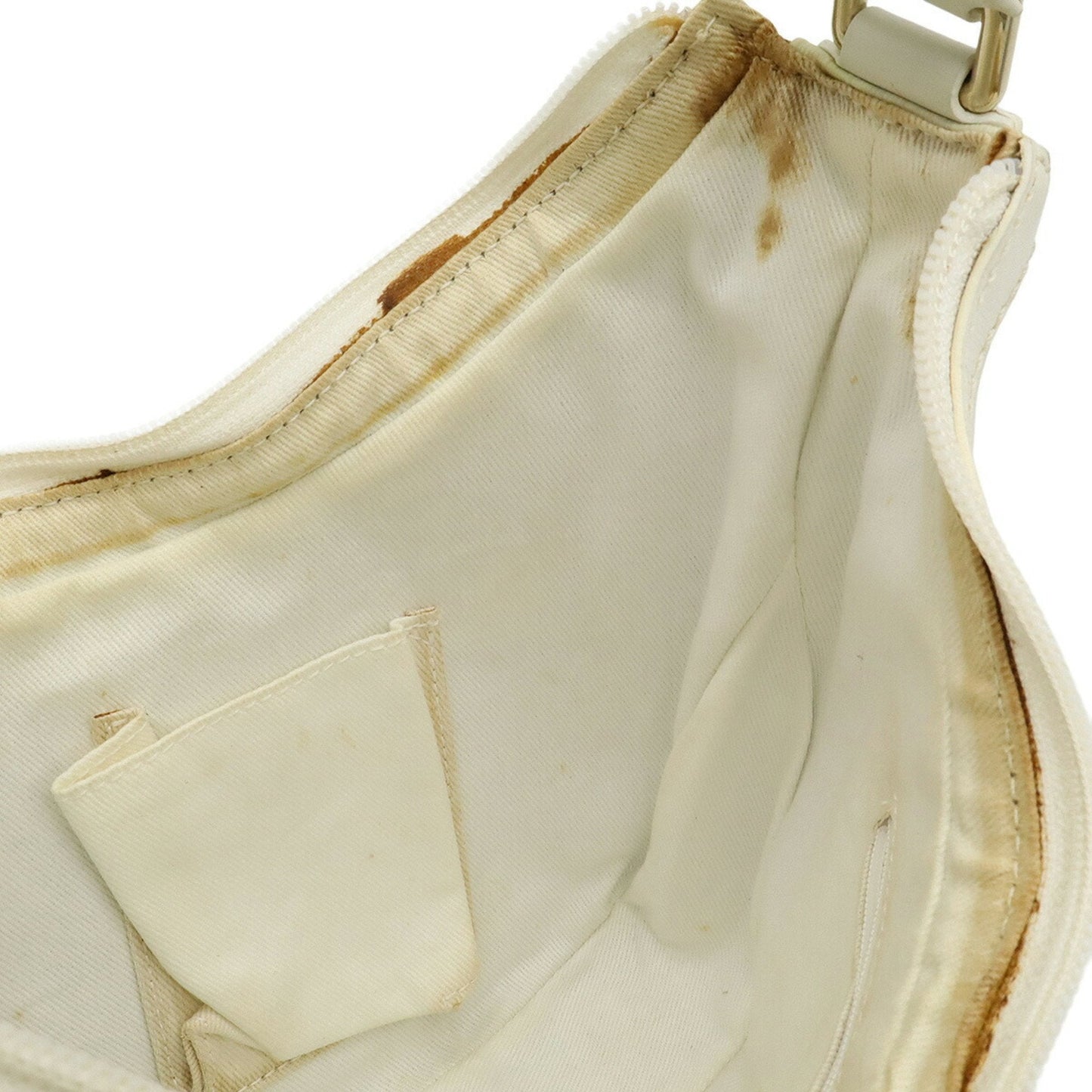 Gucci Navy White Pvc Leather Handbag Shoulder Bag ( )