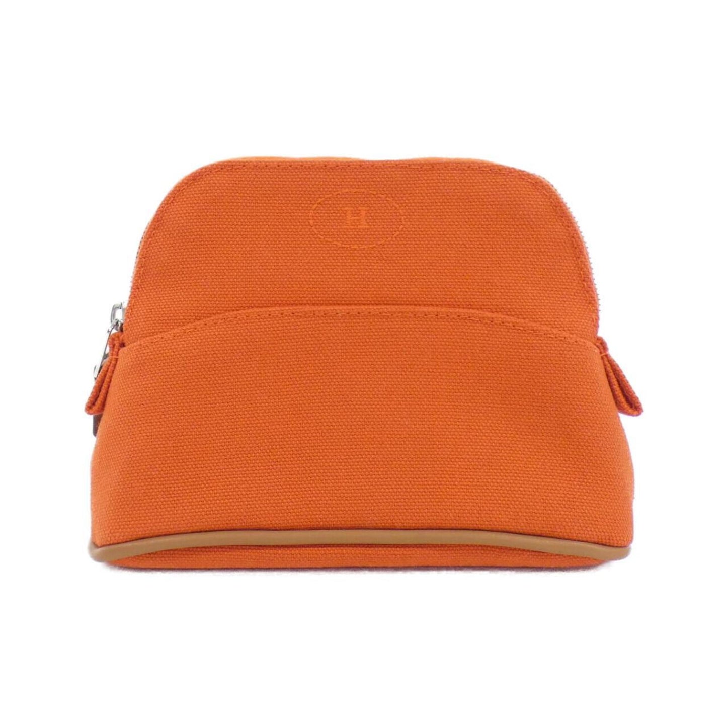 Hermes Orange Canvas Pouch ( )