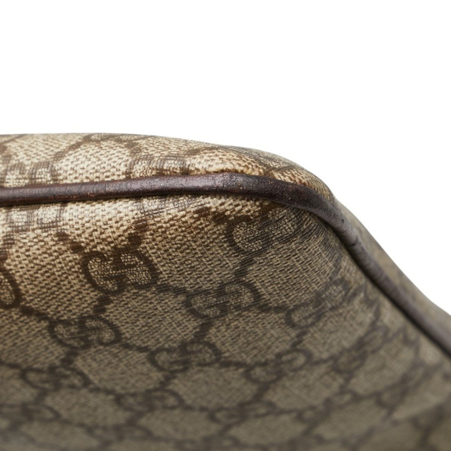 Gucci Brown Pvc Leather Handbag Tote Bag ( )