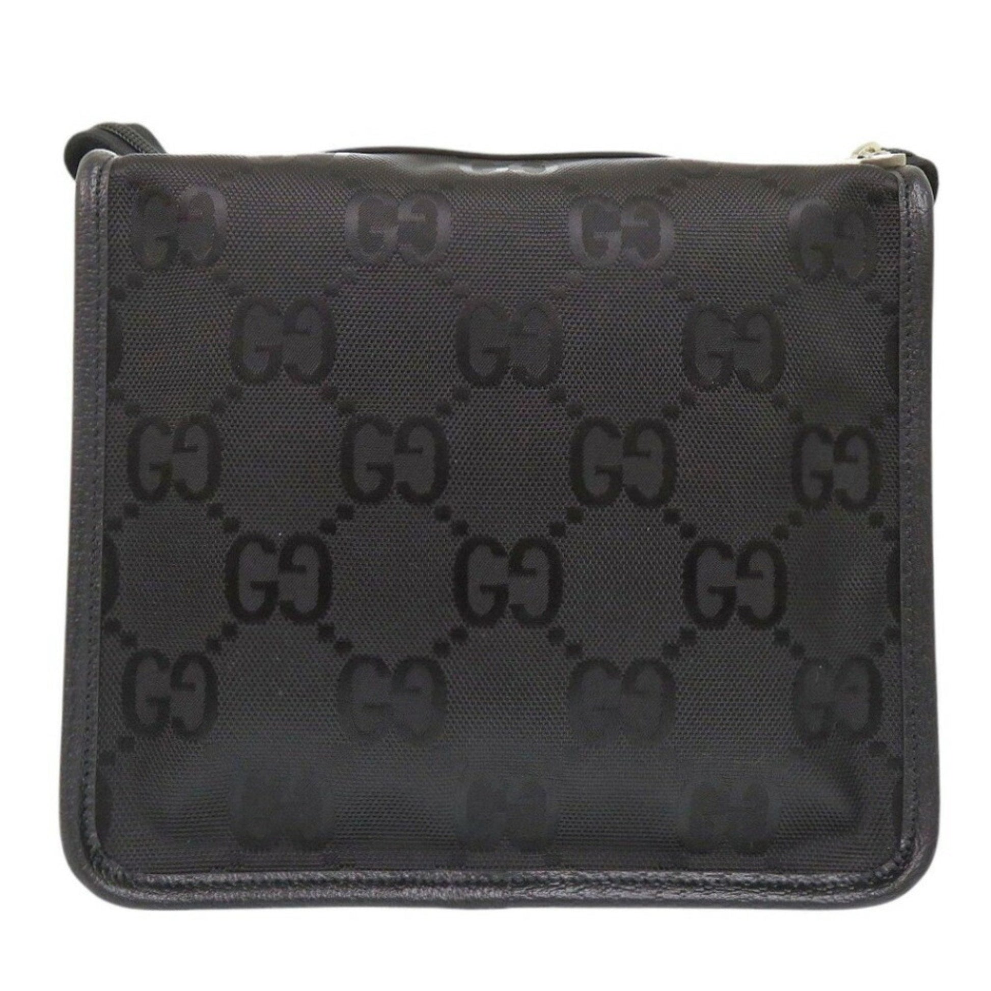 Gucci Nylon Leather Canvas Clutch