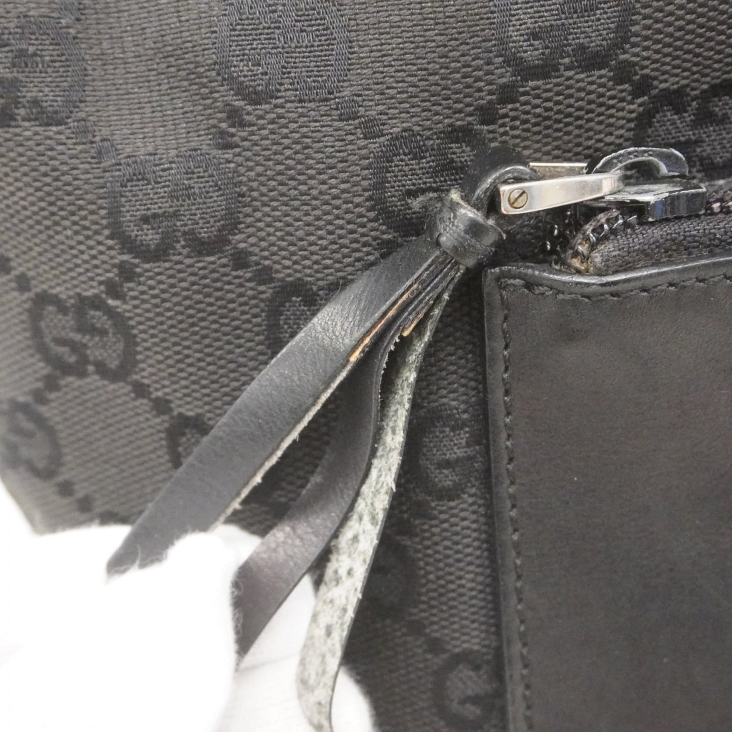 Gucci Black Canvas Tote Bag ( )
