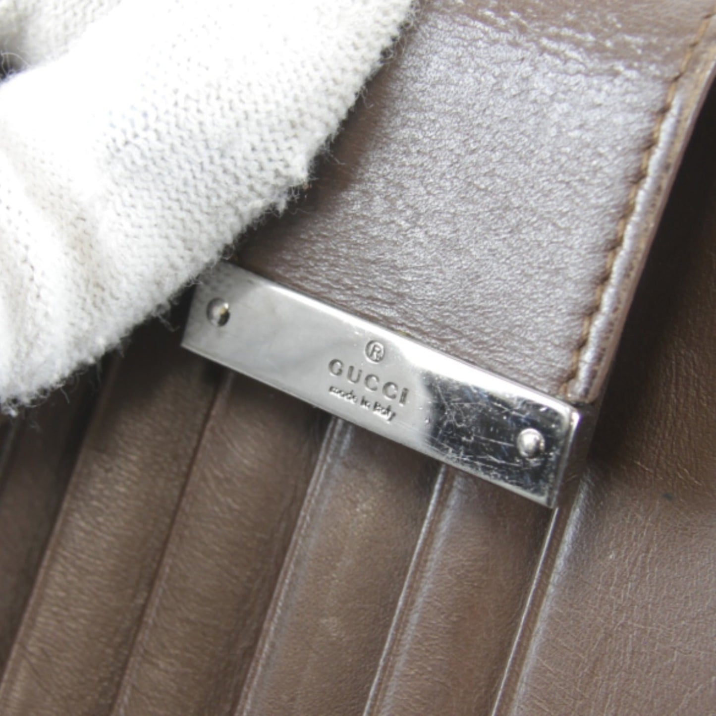 Gucci Brown Gg Canvas Leather Wallet (Bi-Fold) ( )