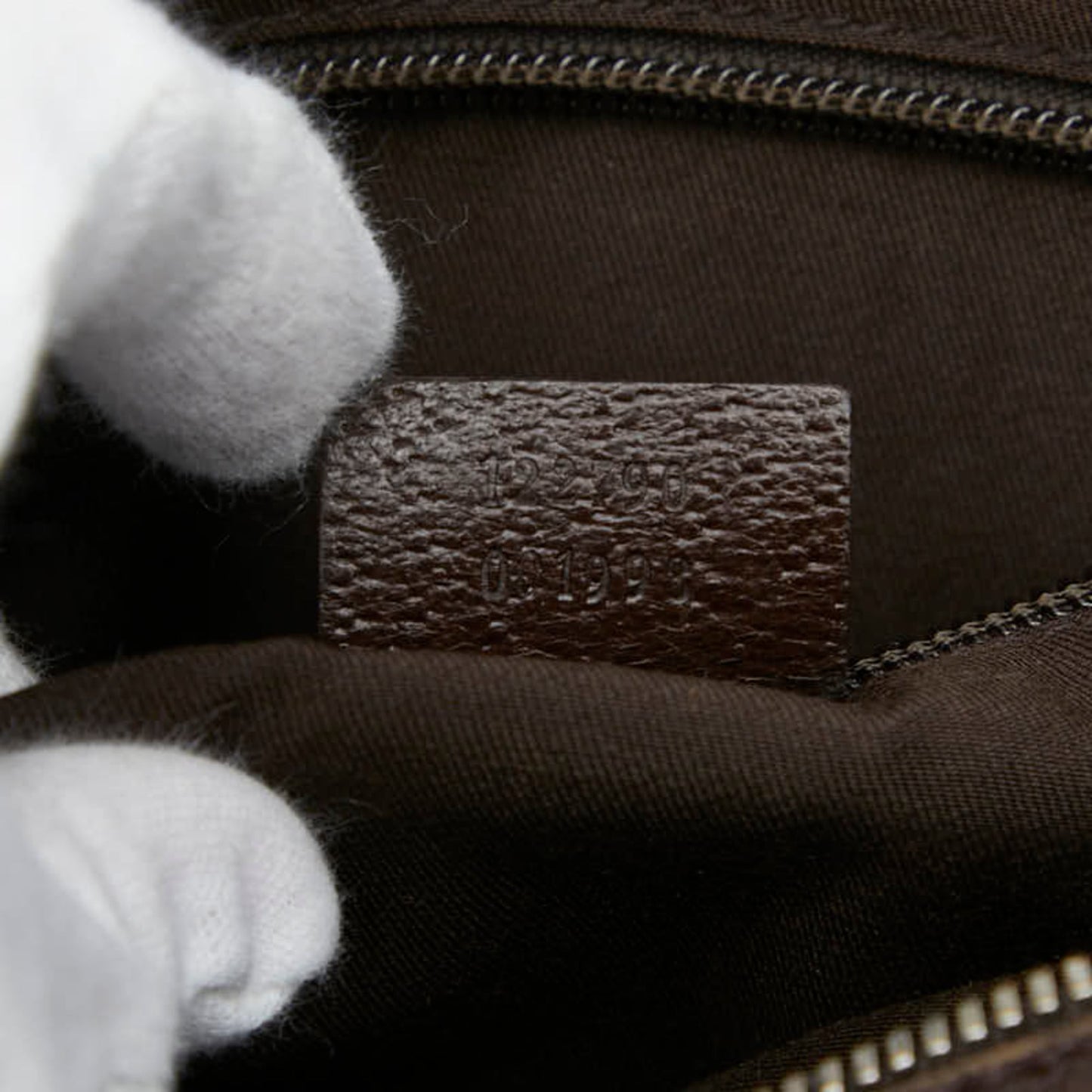Gucci Beige Brown Canvas Leather Shoulder Bag ( )