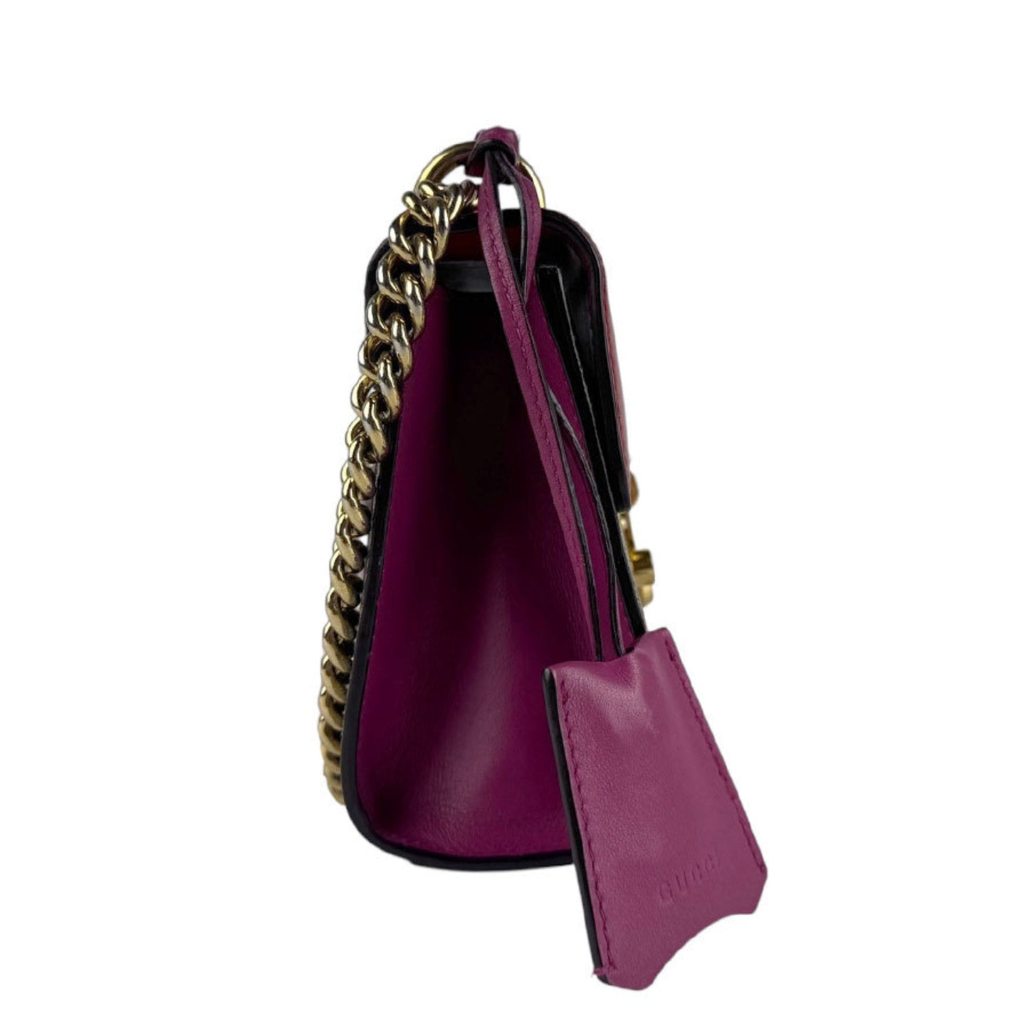 Gucci Brown Red Color Gg Supreme Leather Shoulder Bag ( )
