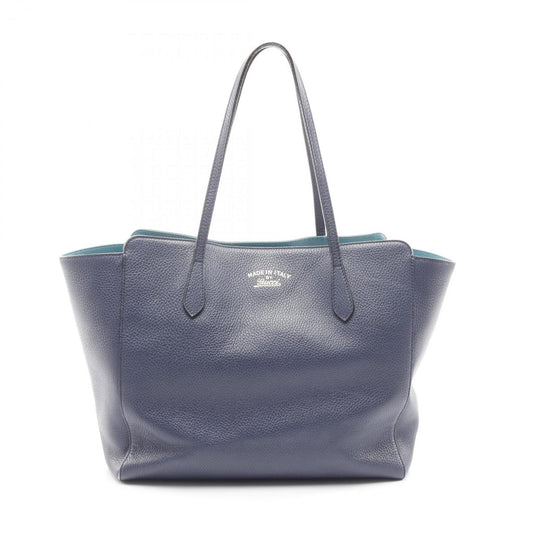 Gucci Blue Leather Tote Bag ( )