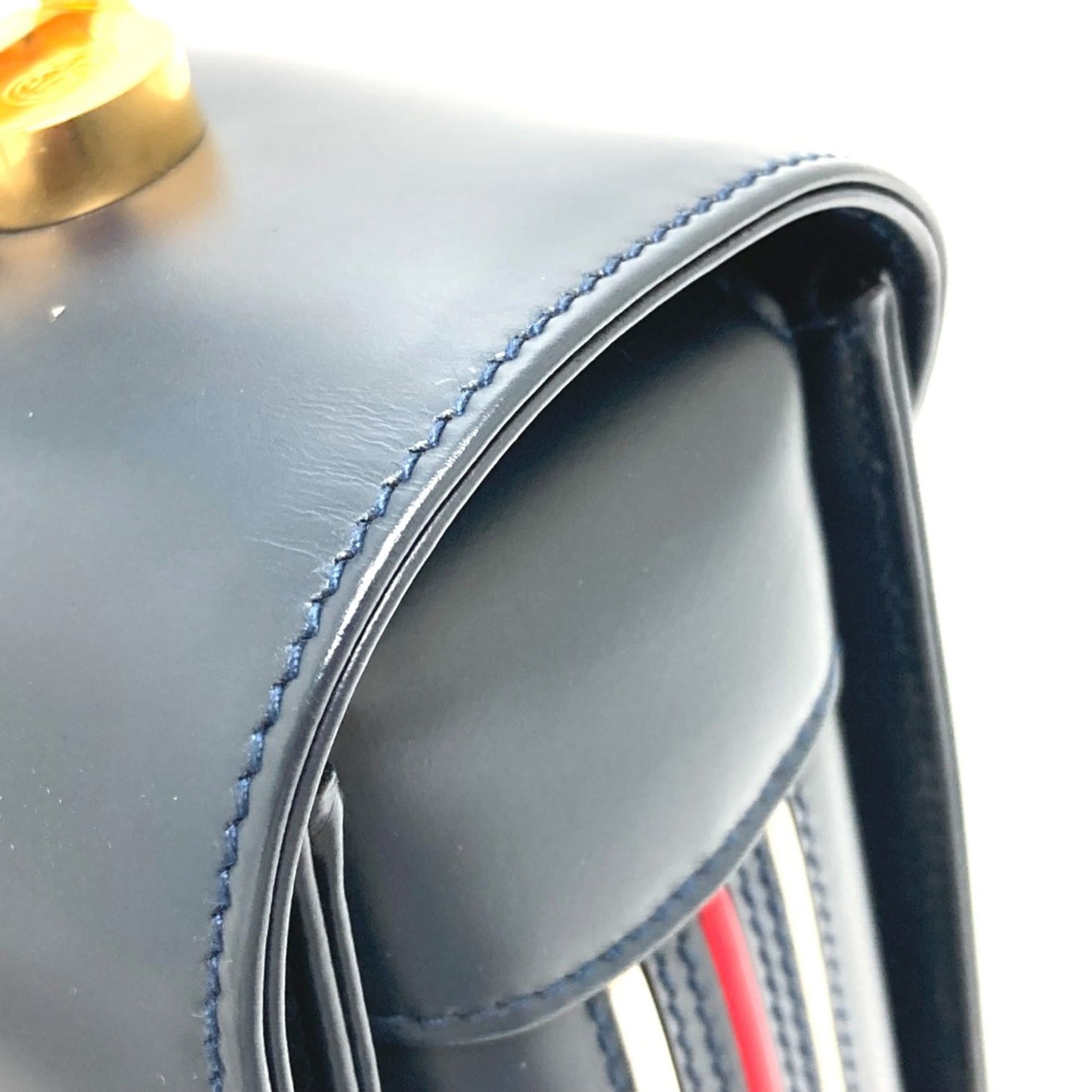 Gucci Navy Leather Handbag ( )