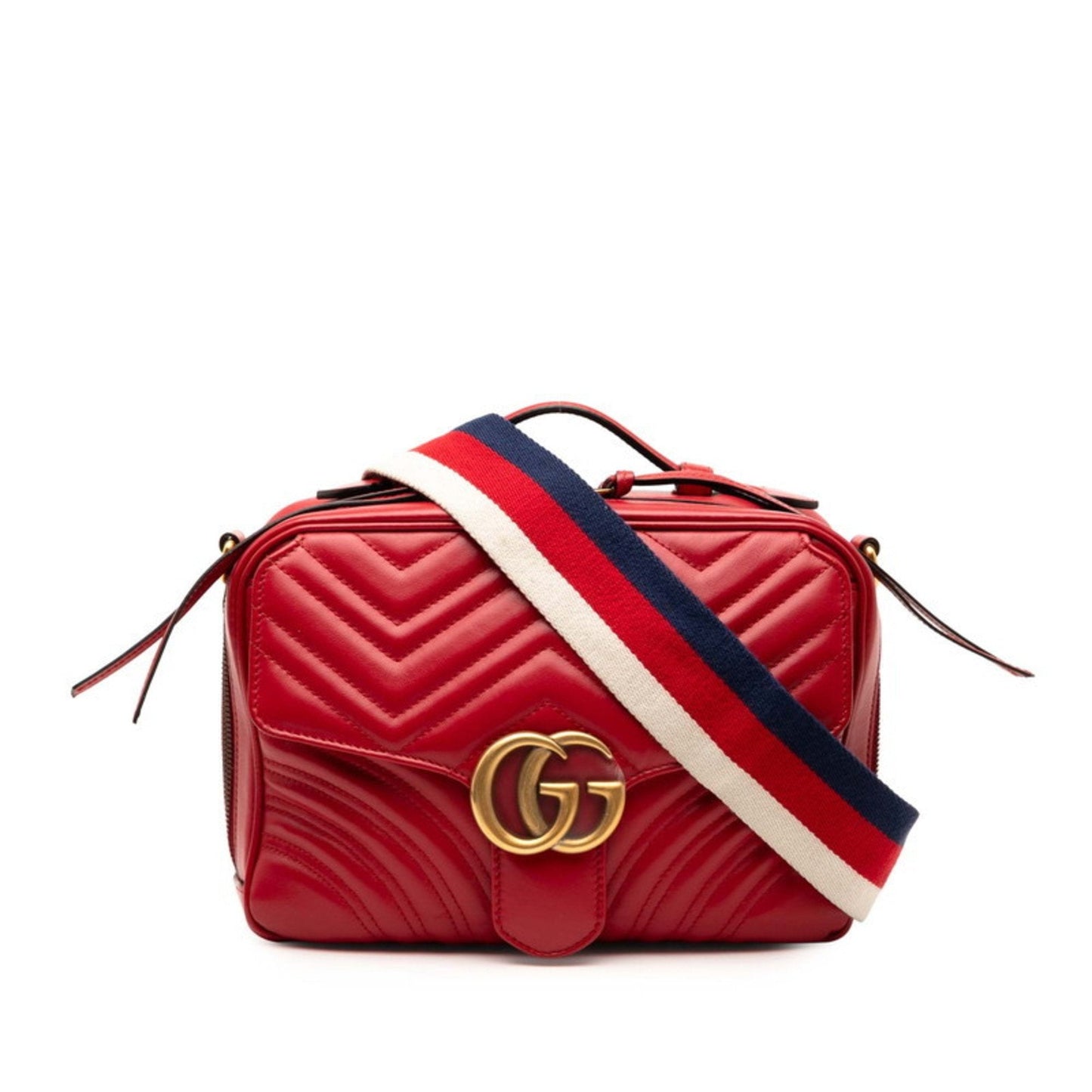 Gucci Red Color Leather Shoulder Bag ( )