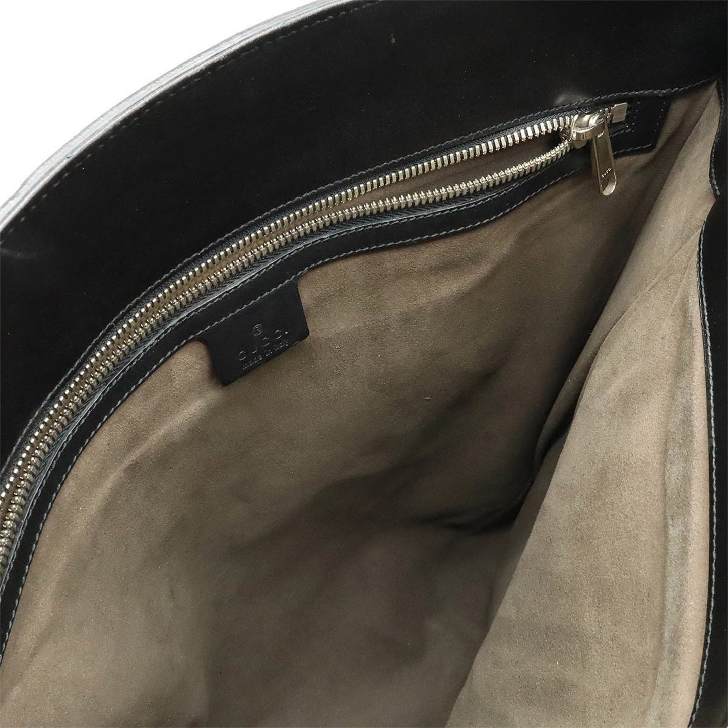 Gucci Beige Black Pvc Leather Shoulder Bag Tote Bag ( )