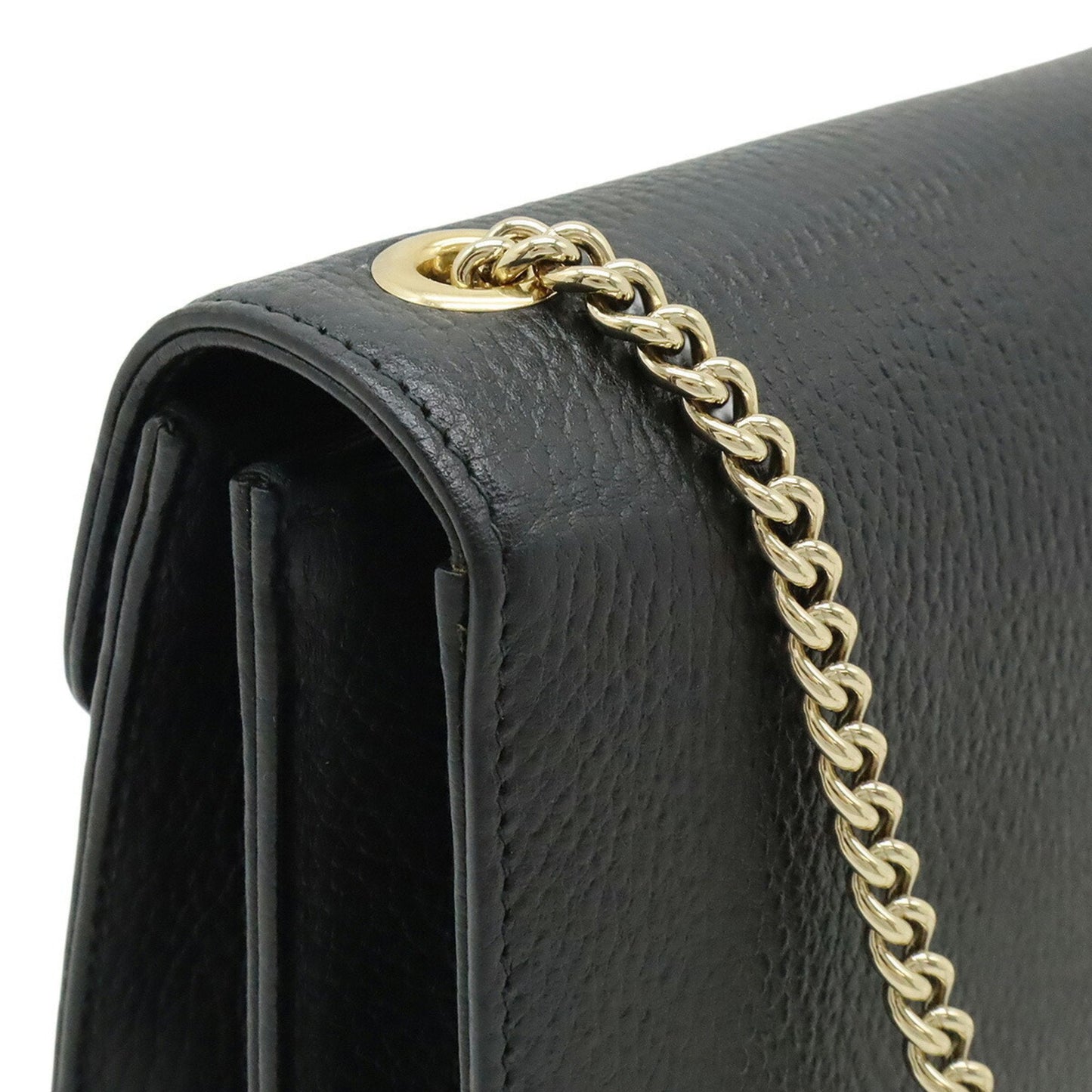 Gucci Black Leather Shoulder Bag ( )