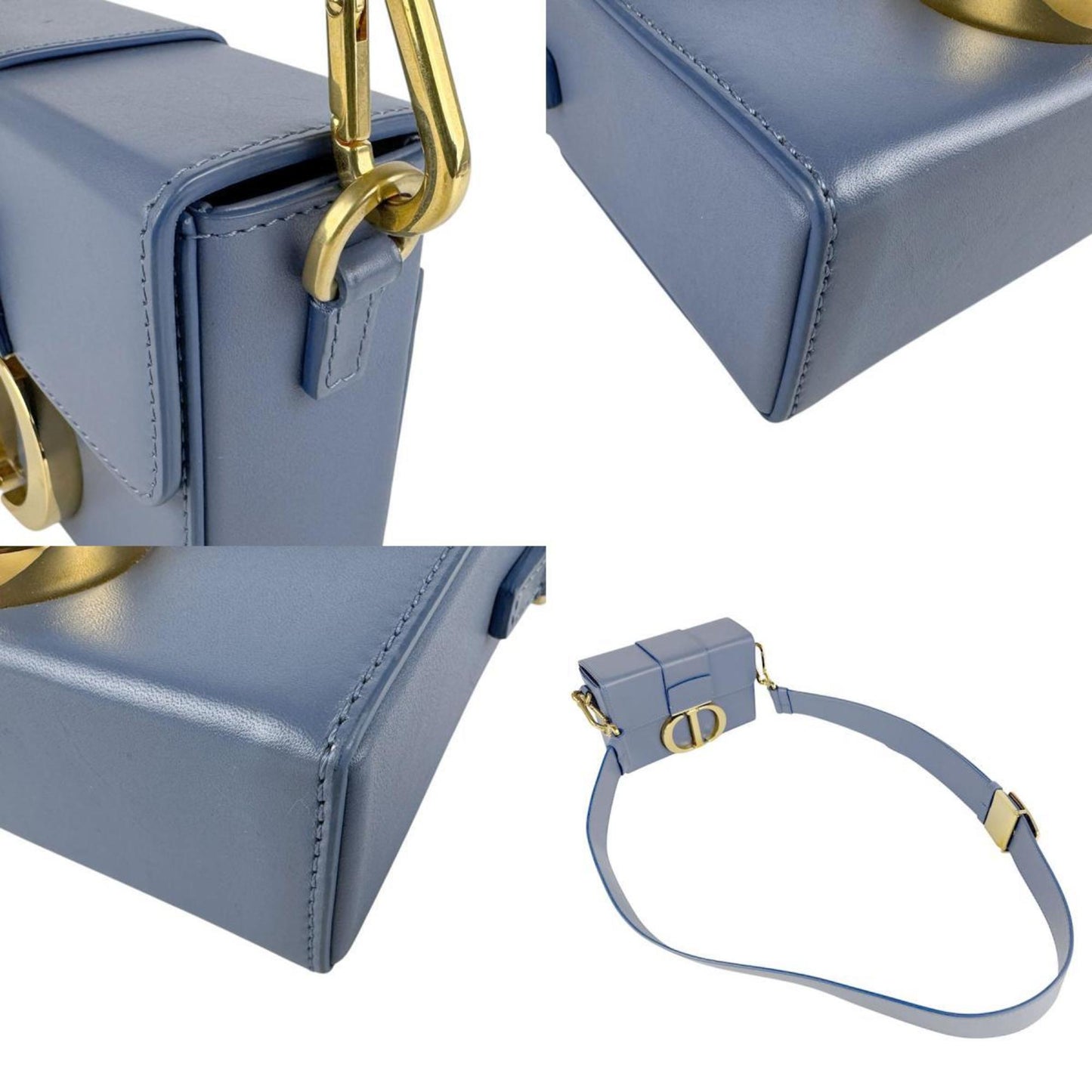 Christian Dior Blue Leather Shoulder Bag ()