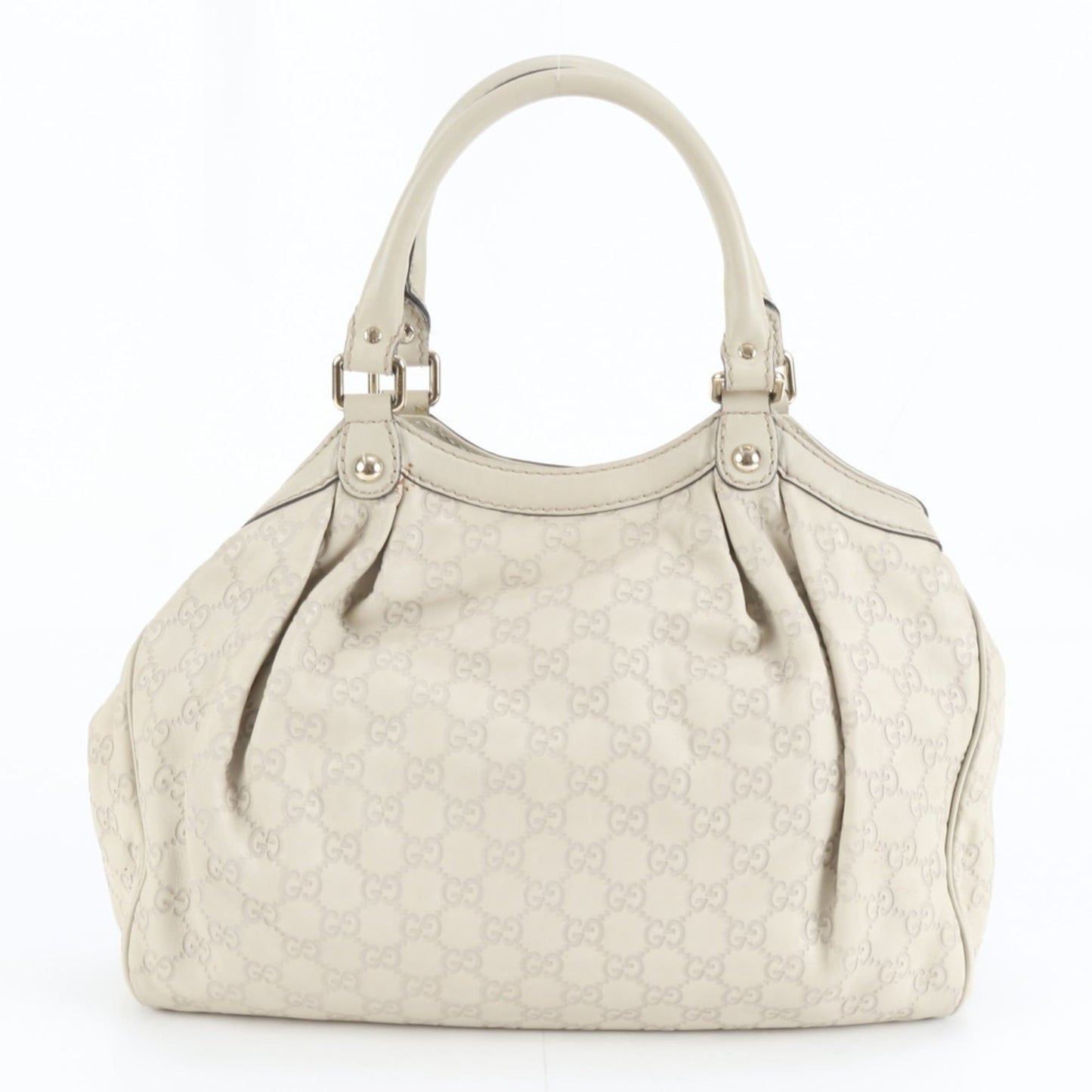 Gucci Ivory Leather Tote Bag ( )