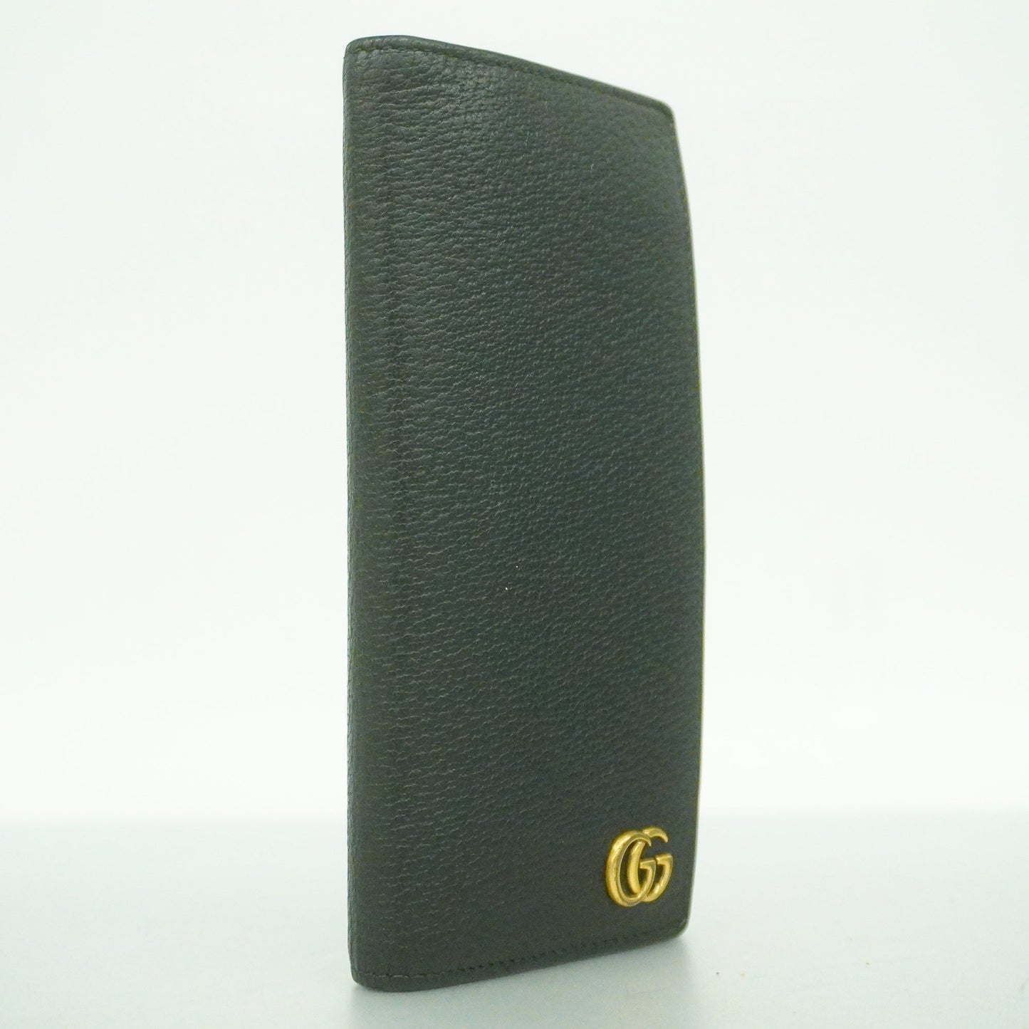GUCCI Auth  GG Marmont 428740 Women's Leather Long Wallet [bi-fold] Black